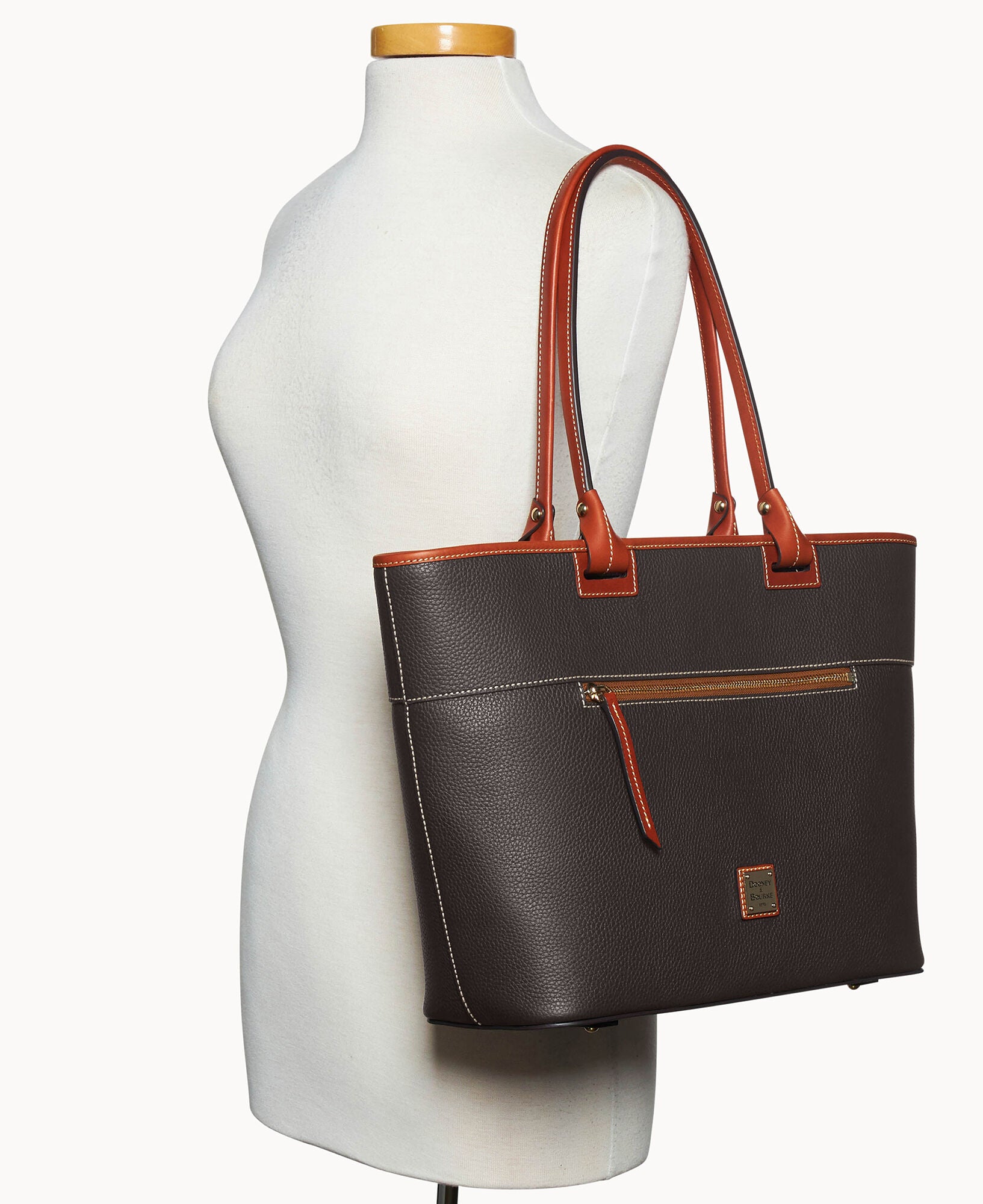 Pebble Grain Large Zip Tote - Image 12
