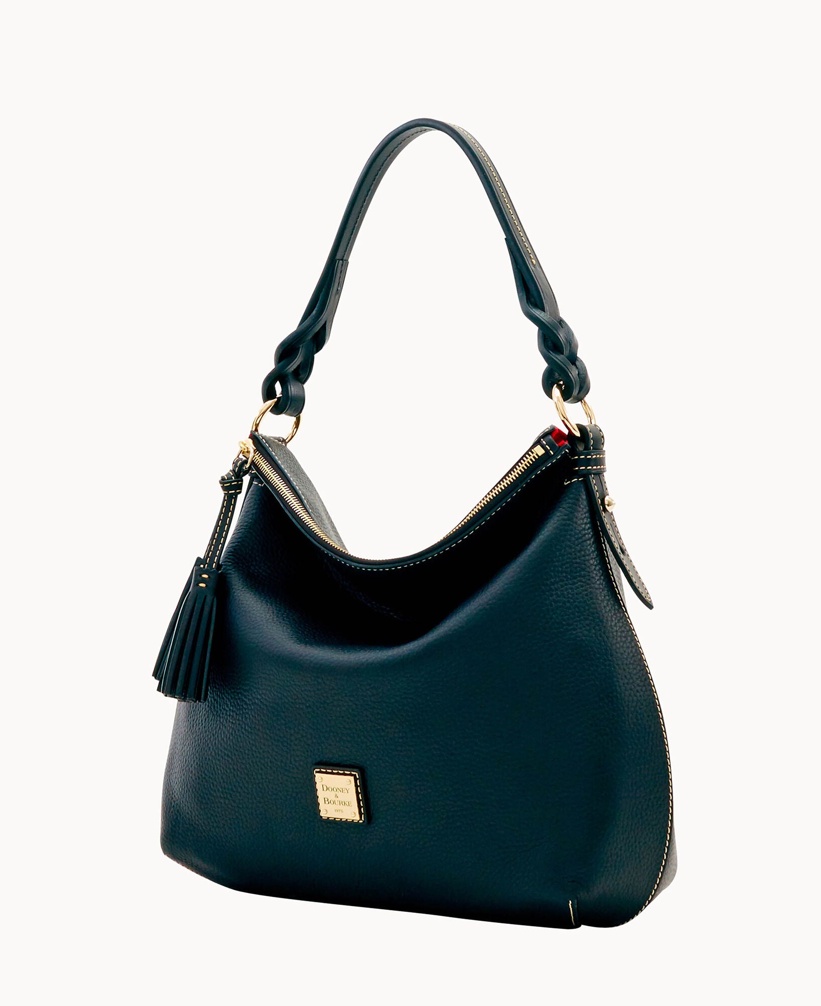 Pebble Grain Twist Strap Hobo - Image 18