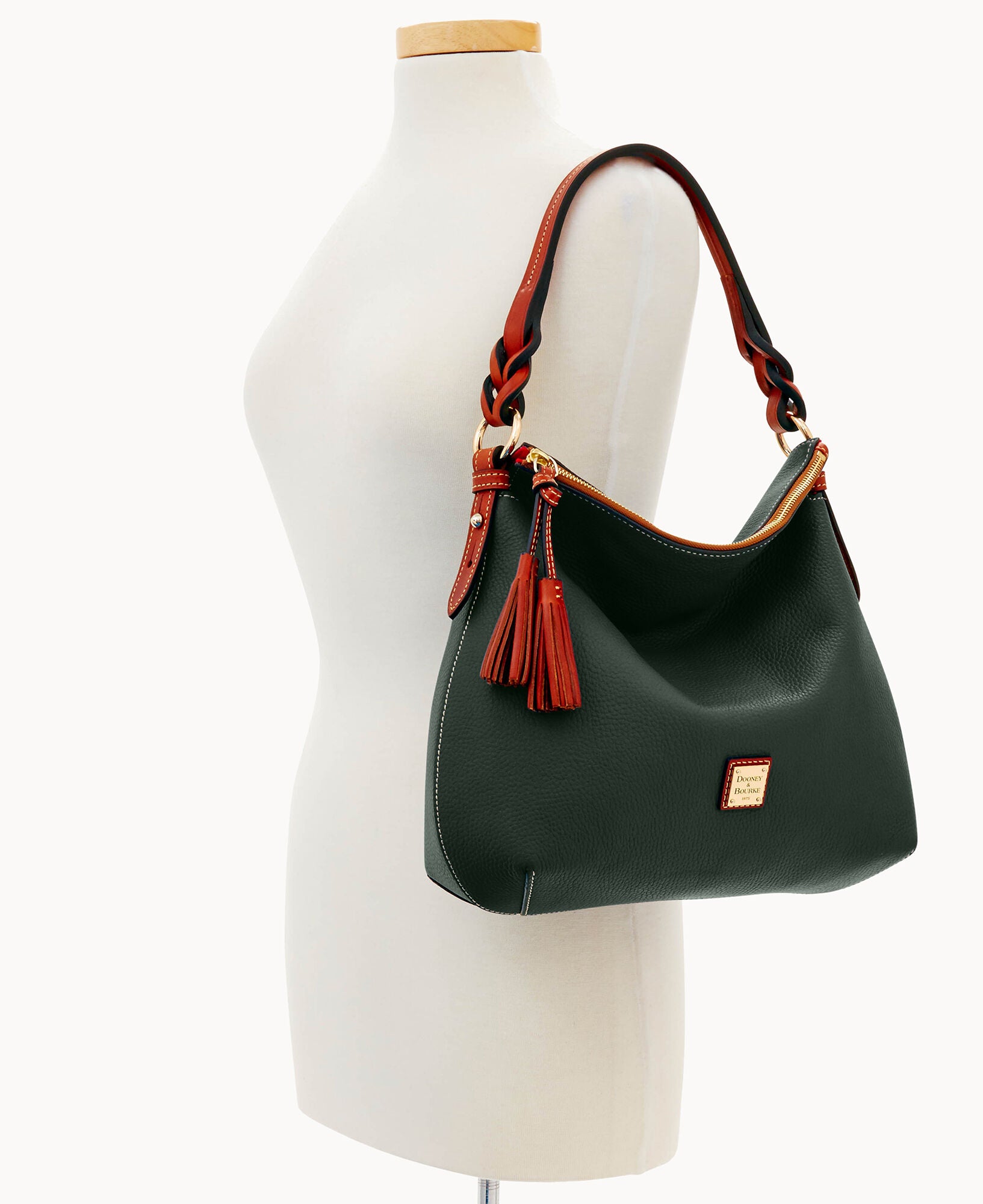 Pebble Grain Twist Strap Hobo - Image 24
