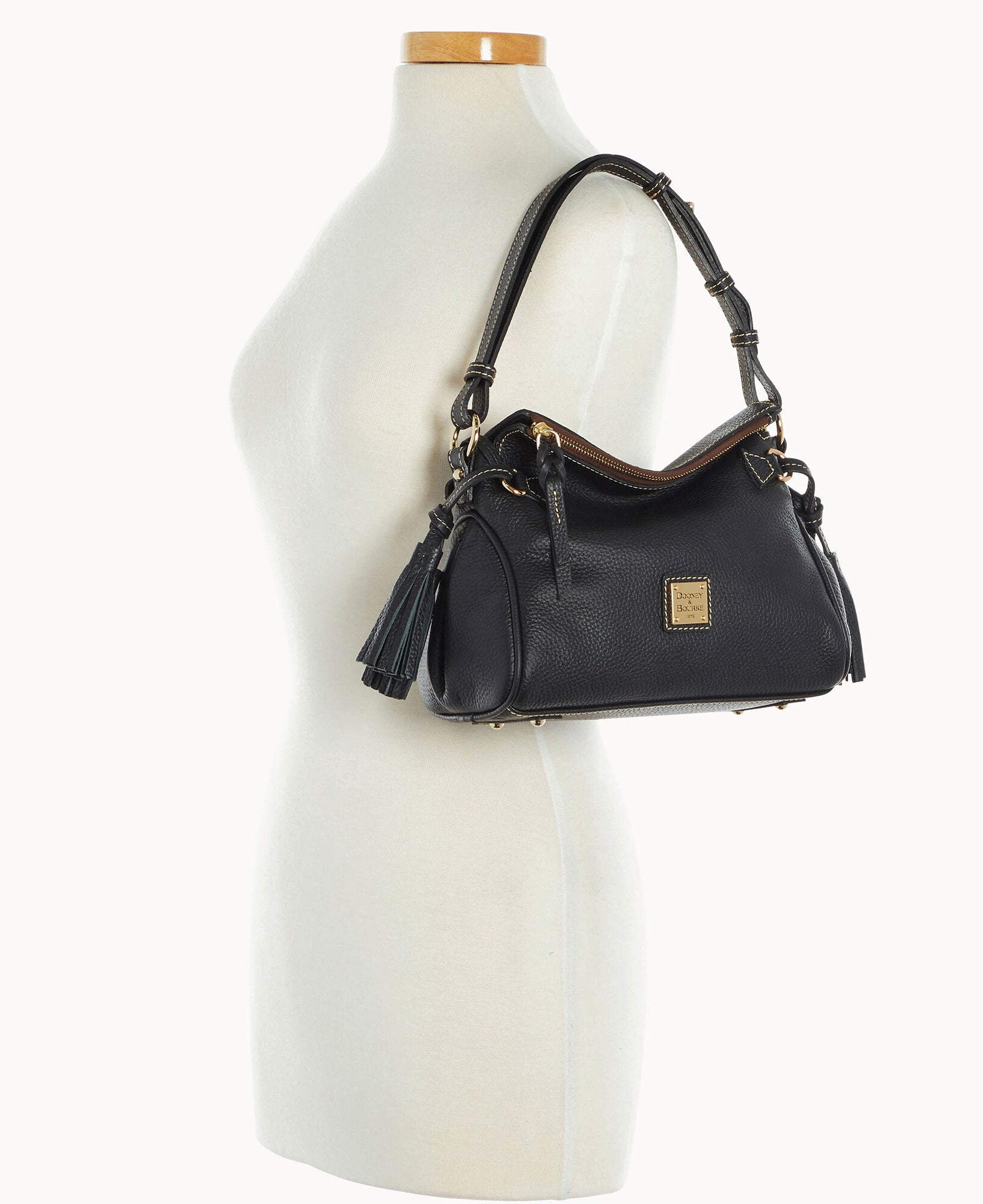 Pebble Grain Tassel Shoulder Bag - Image 4