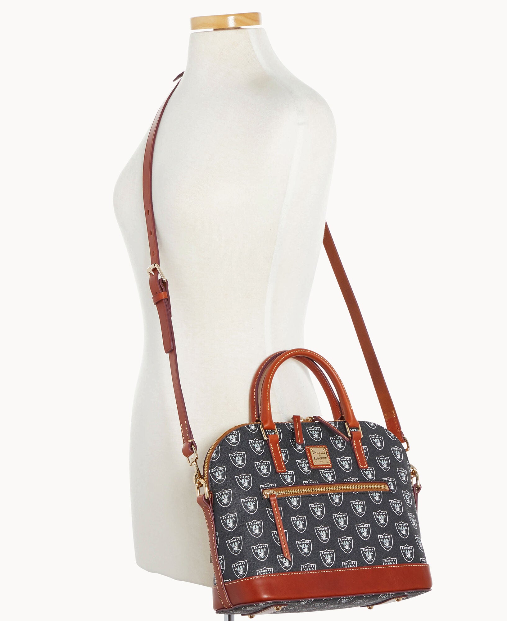 NFL Raiders Domed Zip Satchel - Image 4