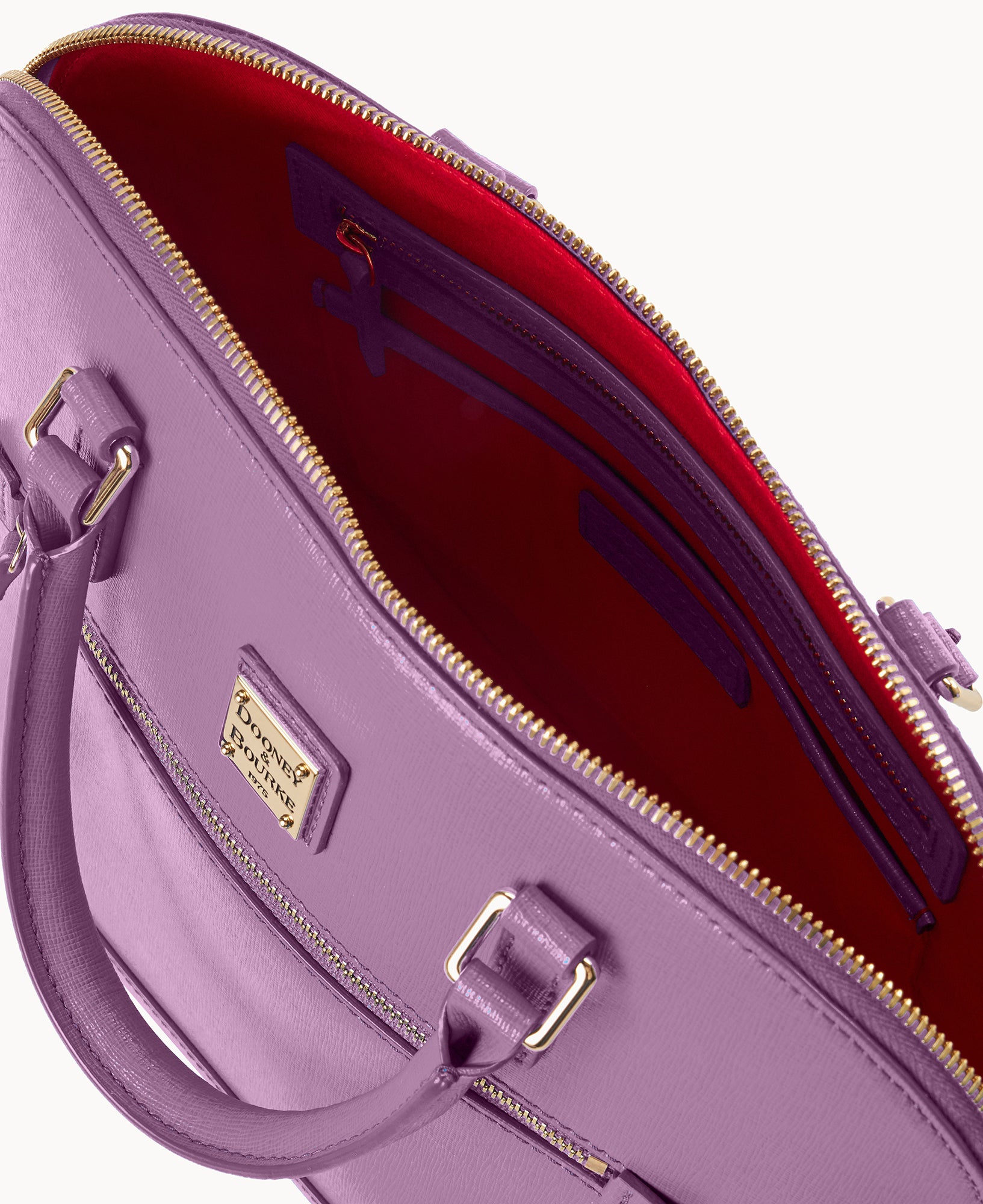 Saffiano Domed Zip Satchel - Image 10