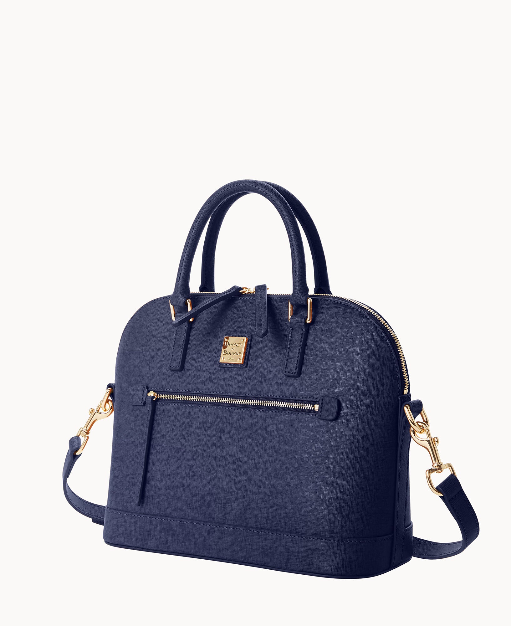 Saffiano Domed Zip Satchel - Image 13