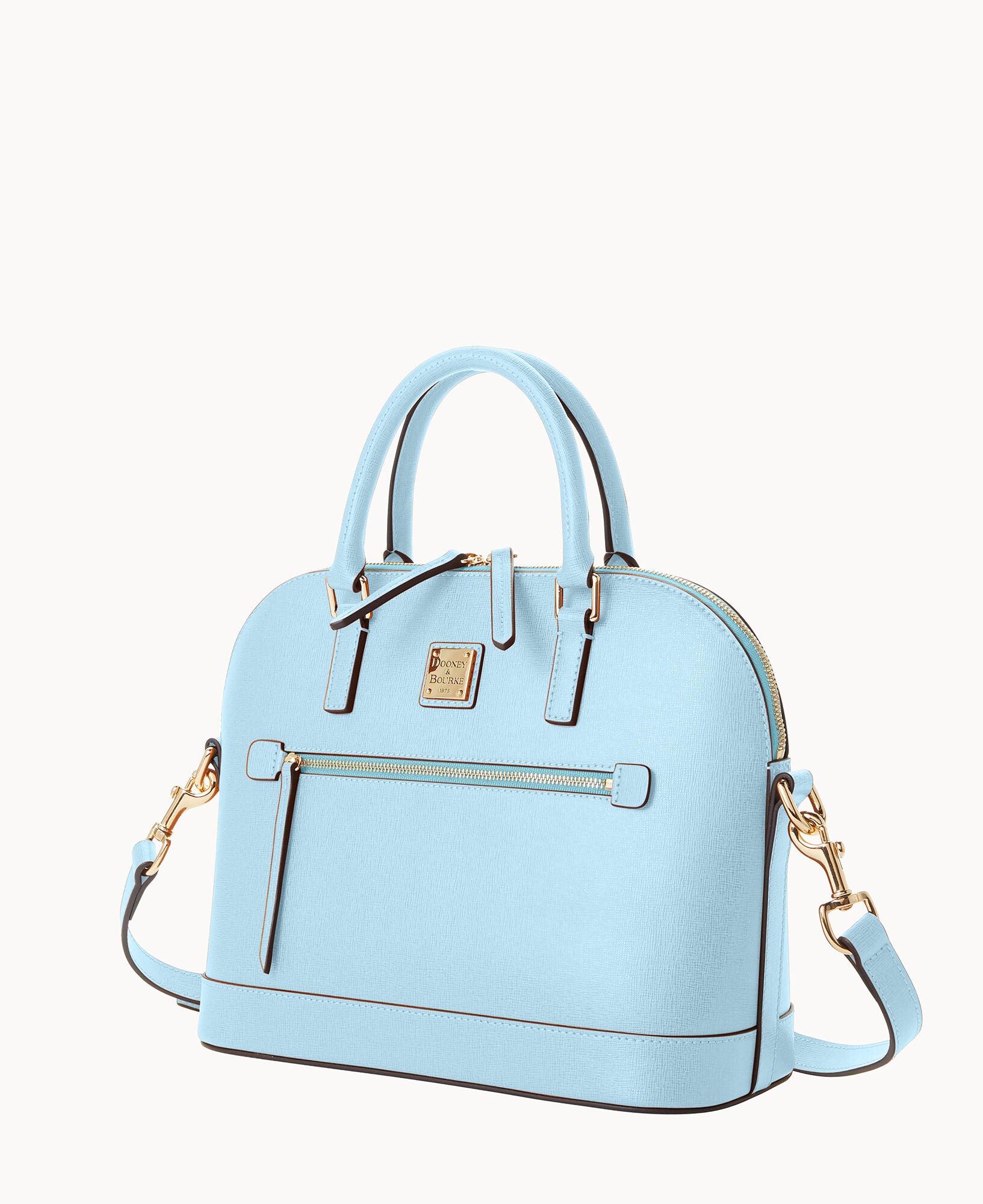 Saffiano Domed Zip Satchel - Image 6