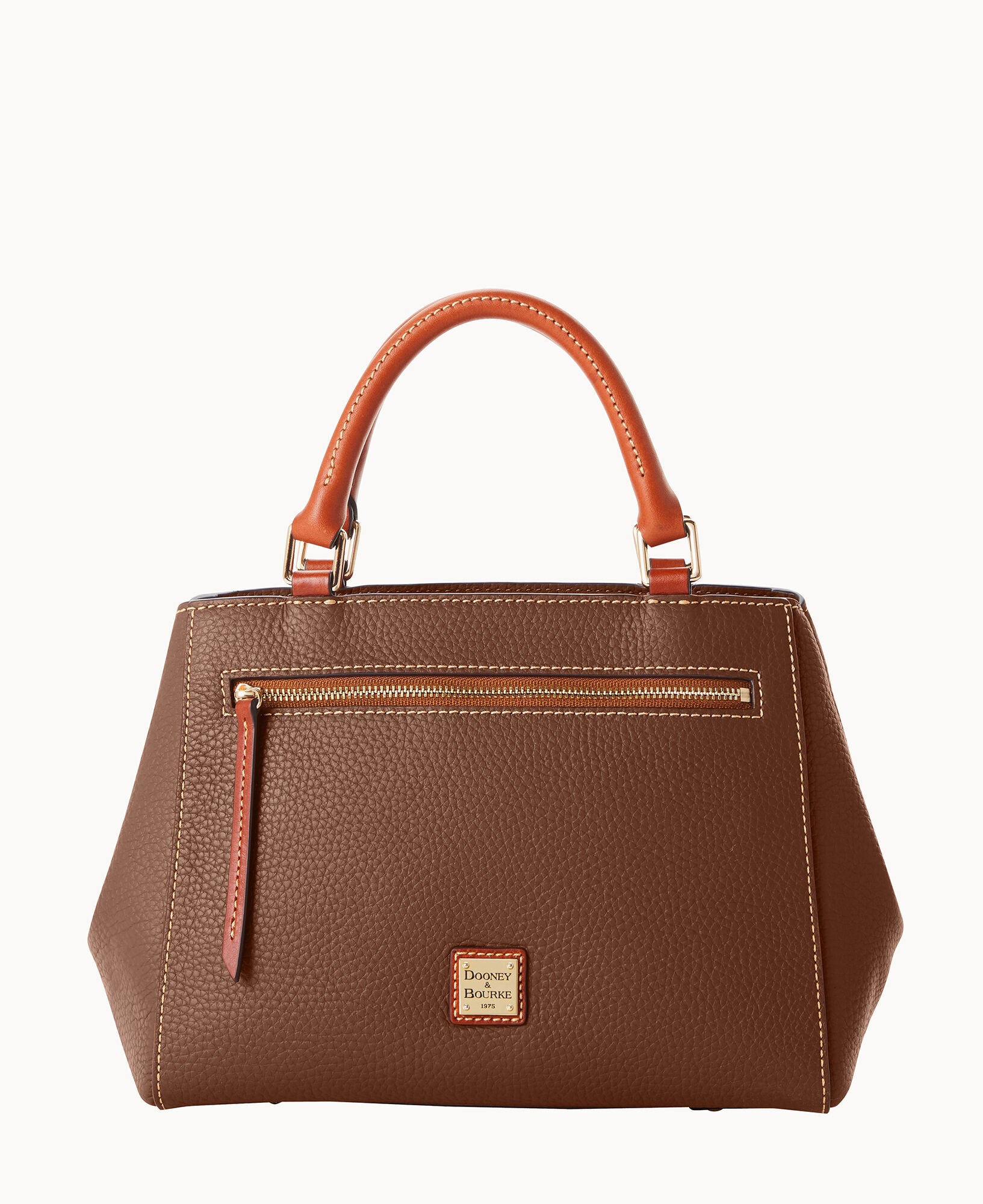 Pebble Grain Small Zip Satchel - Image 6