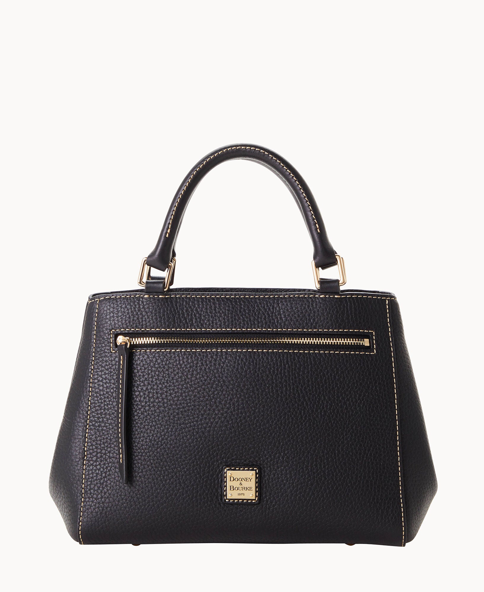 Pebble Grain Small Zip Satchel
