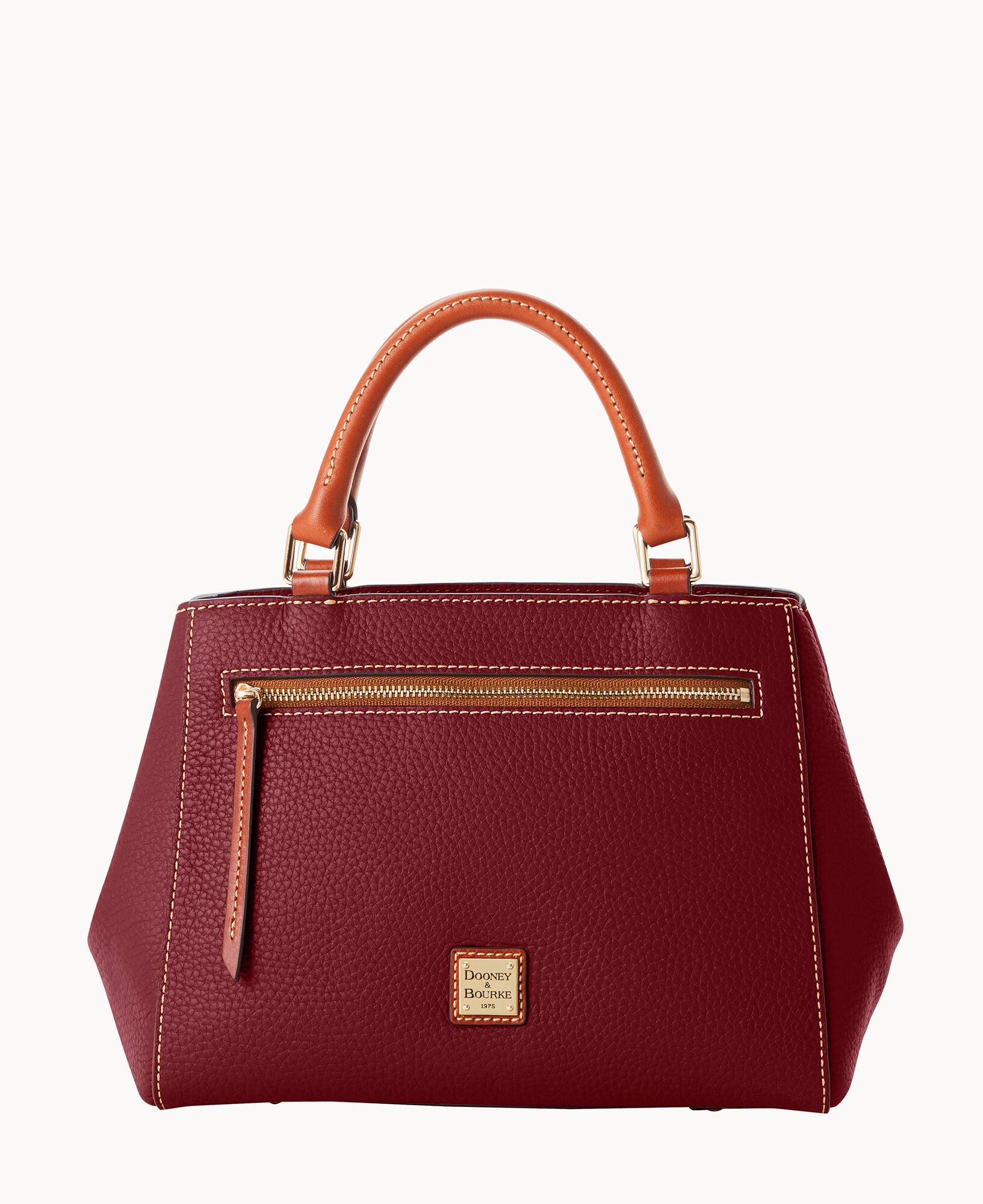 Pebble Grain Small Zip Satchel - Image 21