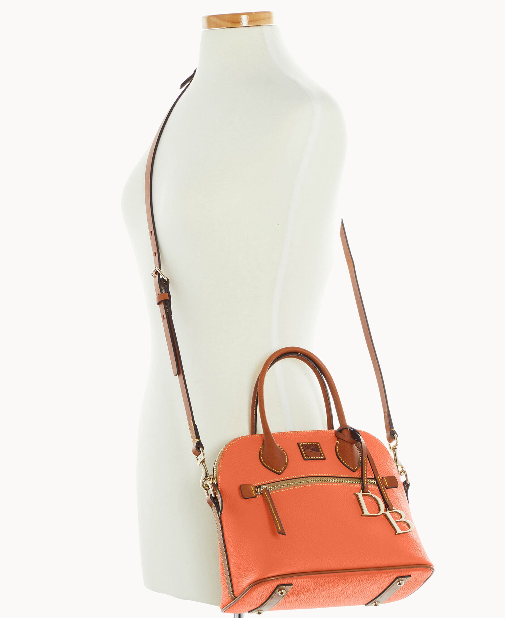 Pebble Grain Domed Satchel - Image 12
