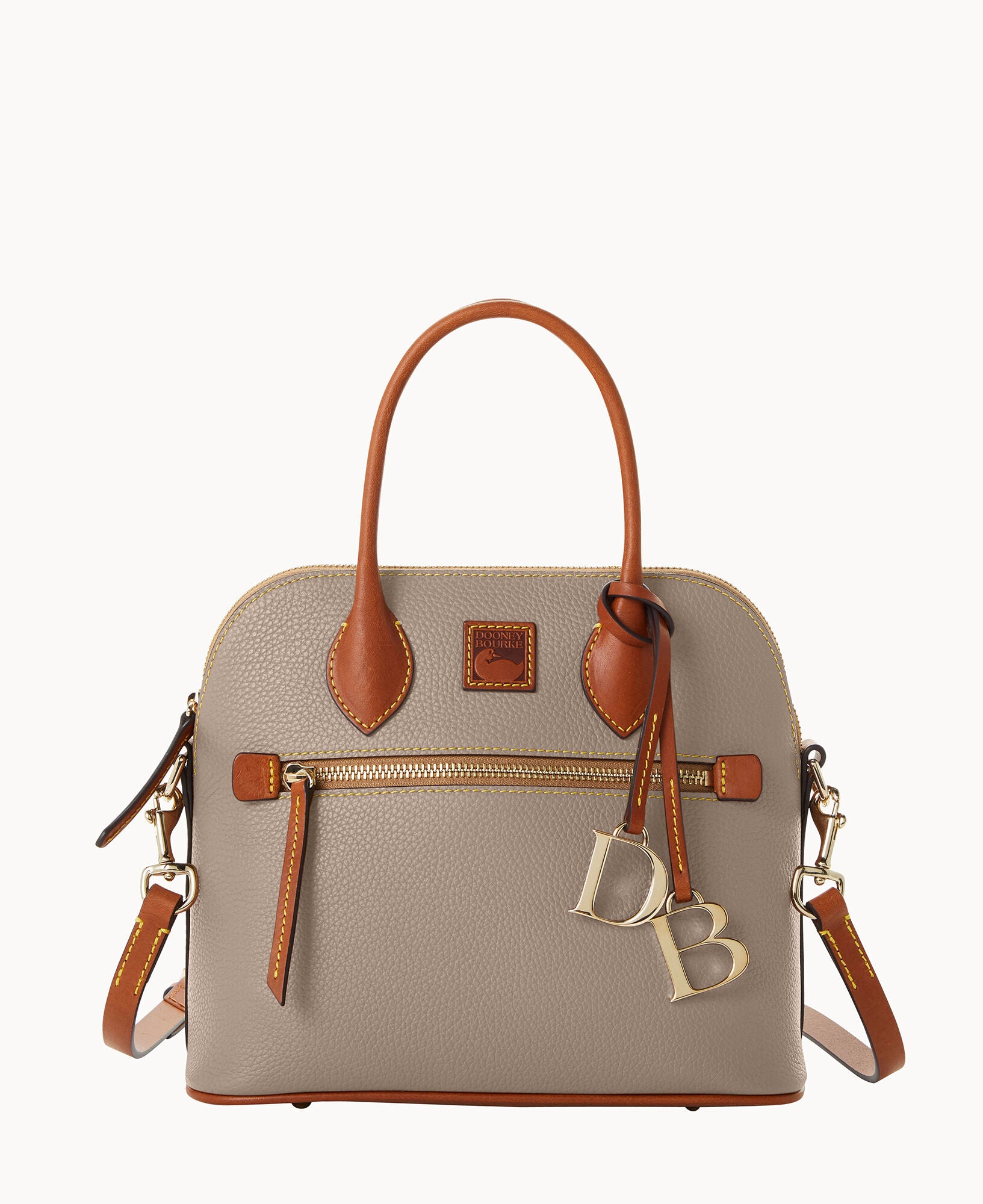 Pebble Grain Domed Satchel - Image 13