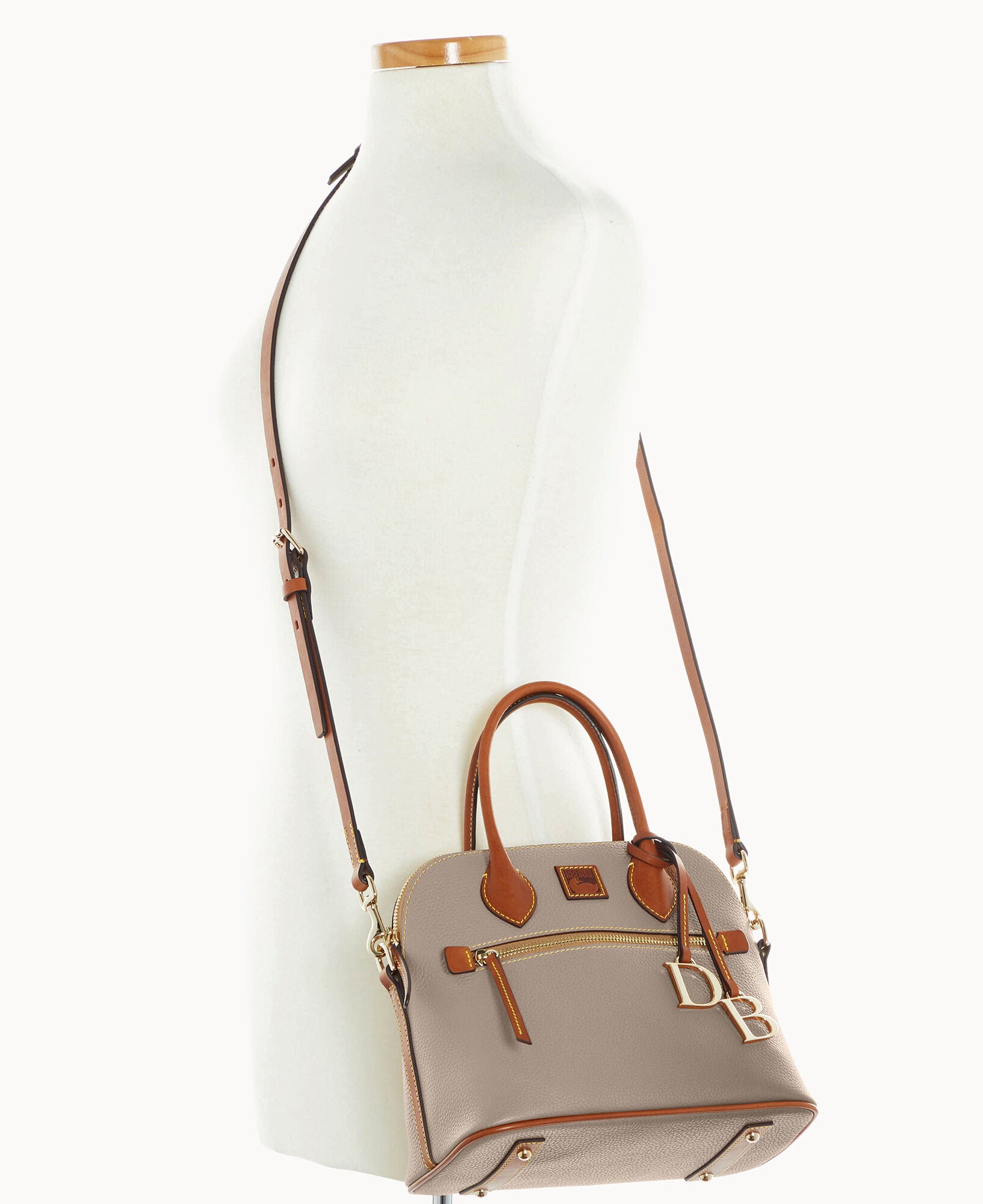 Pebble Grain Domed Satchel - Image 16