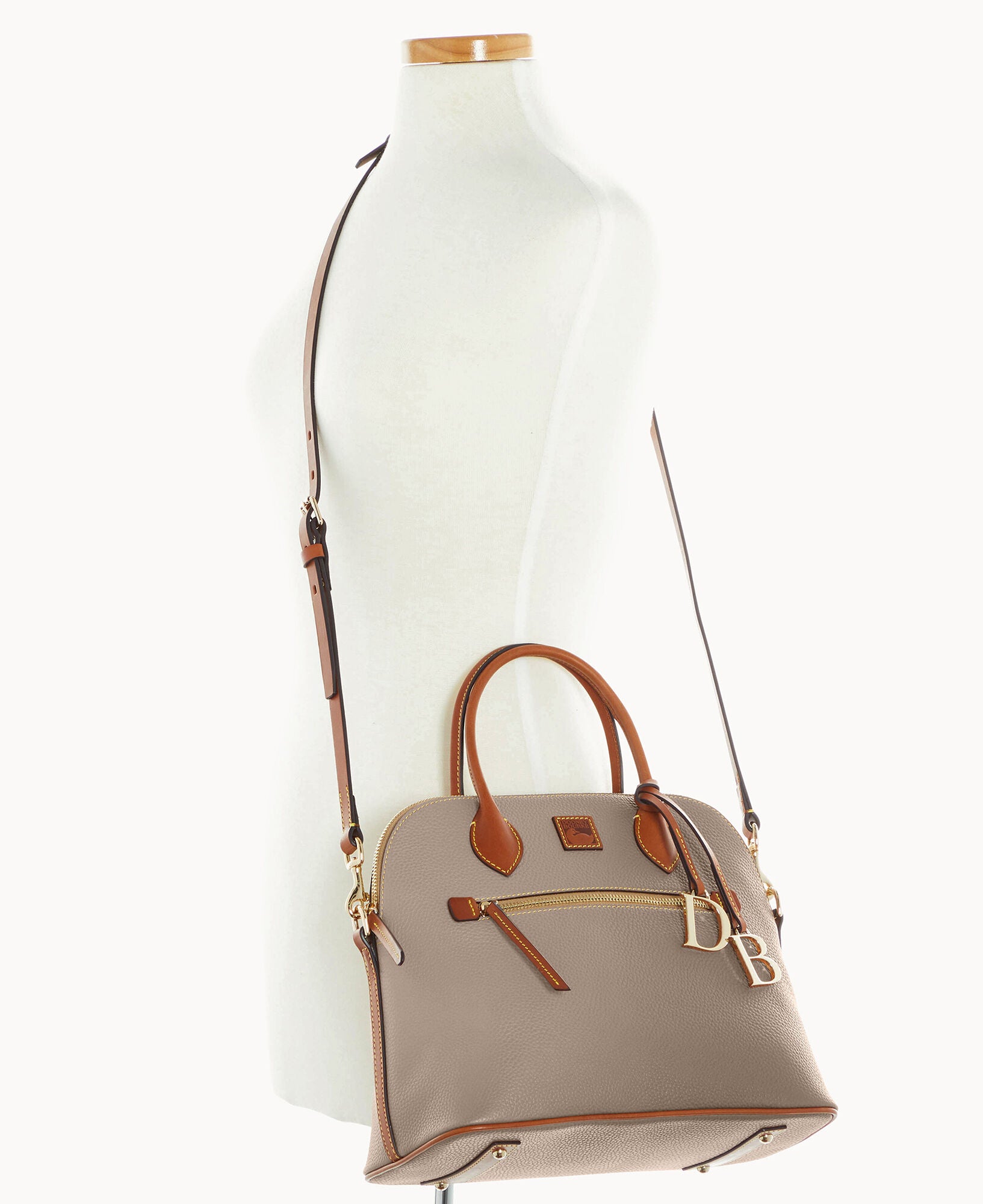 Pebble Grain Large Domed Satchel - Image 16