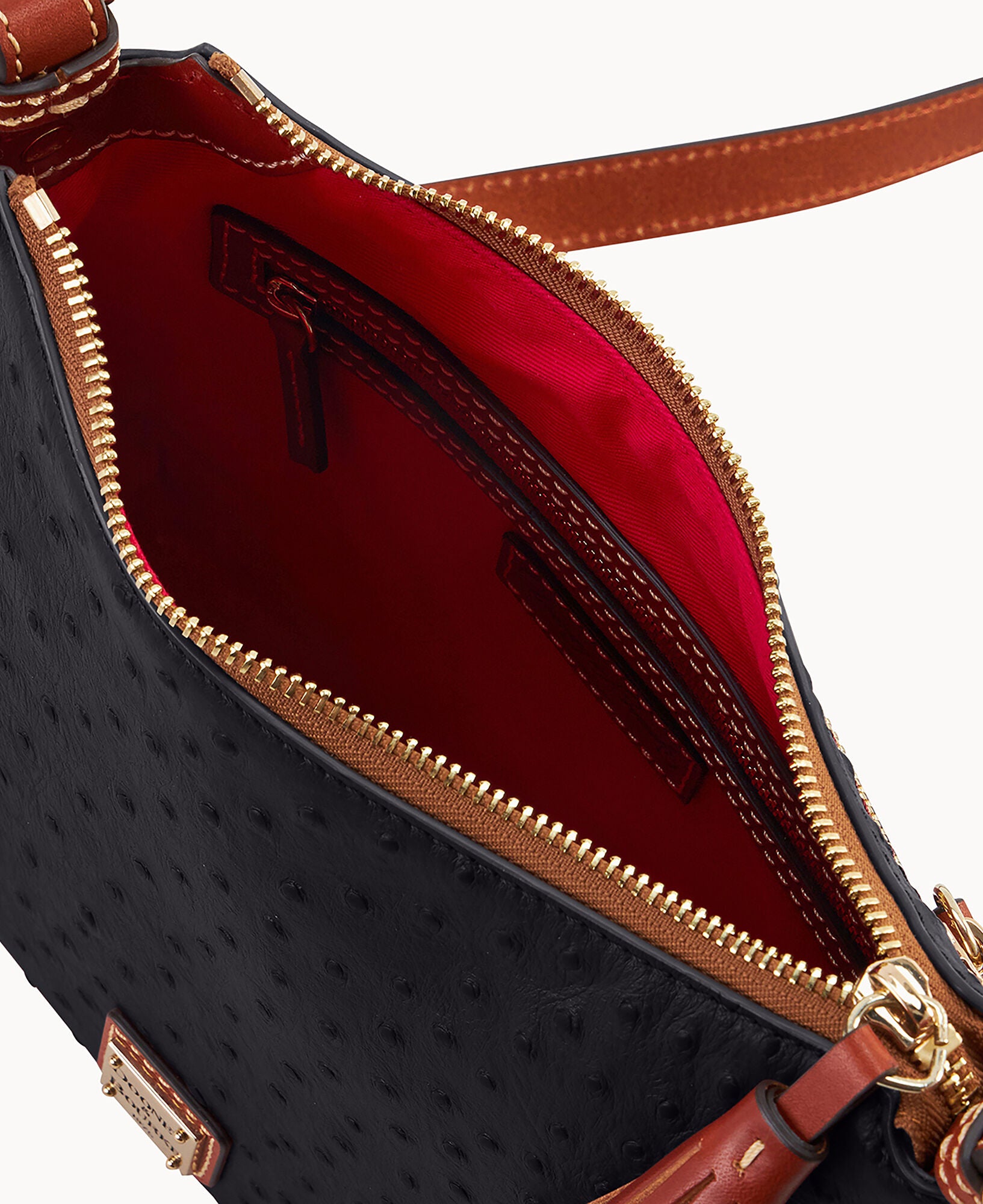 Ostrich Crossbody Hobo - Image 8