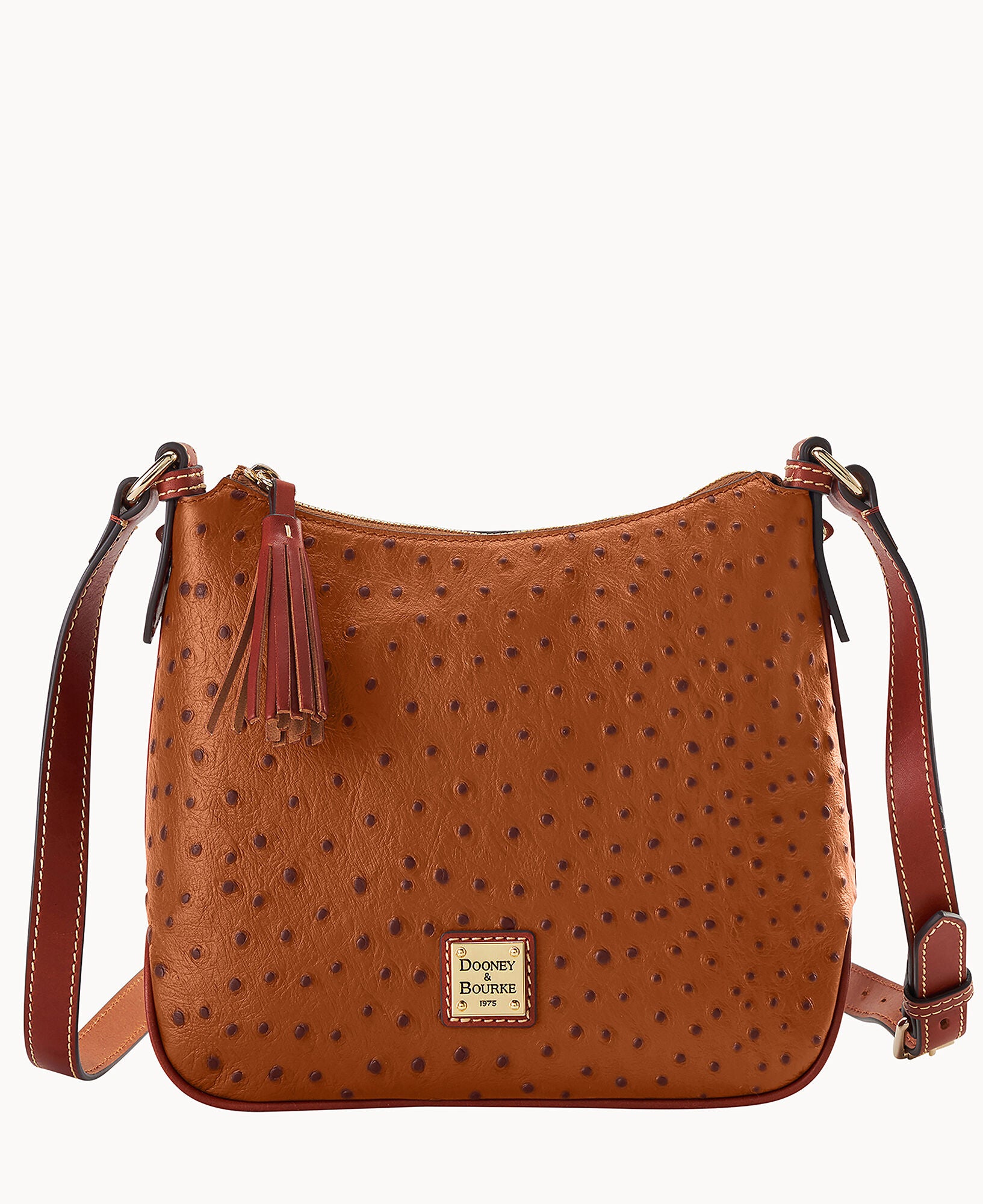 Ostrich Crossbody Hobo - Image 11
