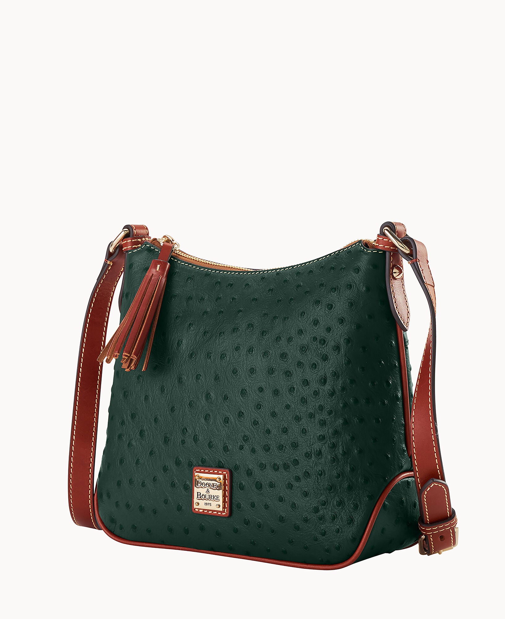 Ostrich Crossbody Hobo - Image 17