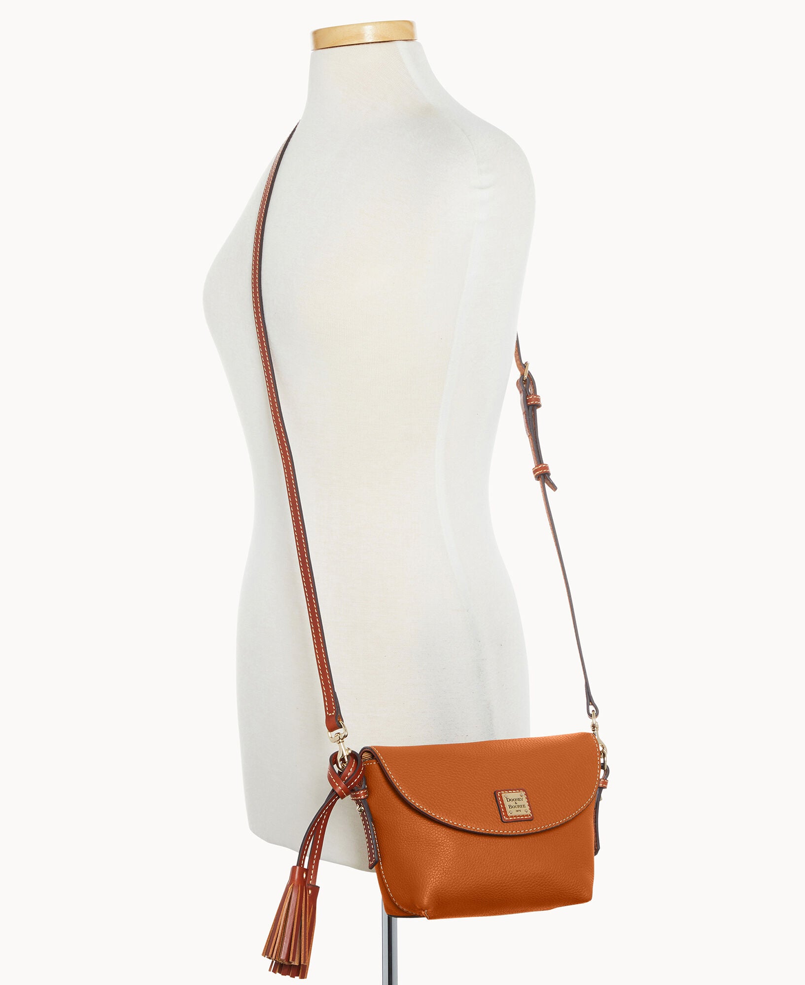 Pebble Grain Crossbody Saddle Bag - Image 12