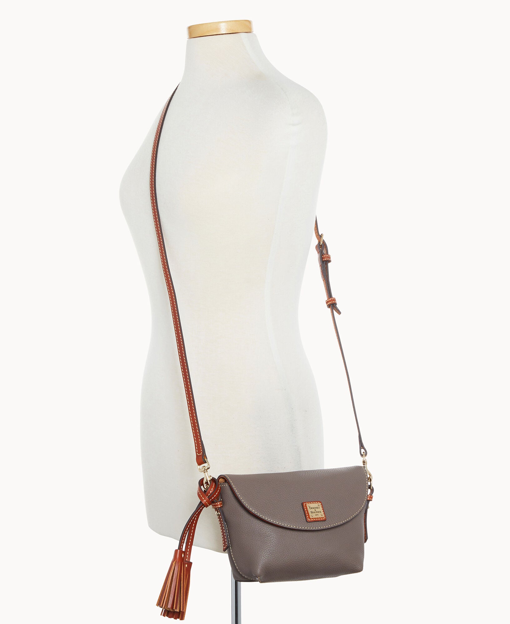 Pebble Grain Crossbody Saddle Bag - Image 4