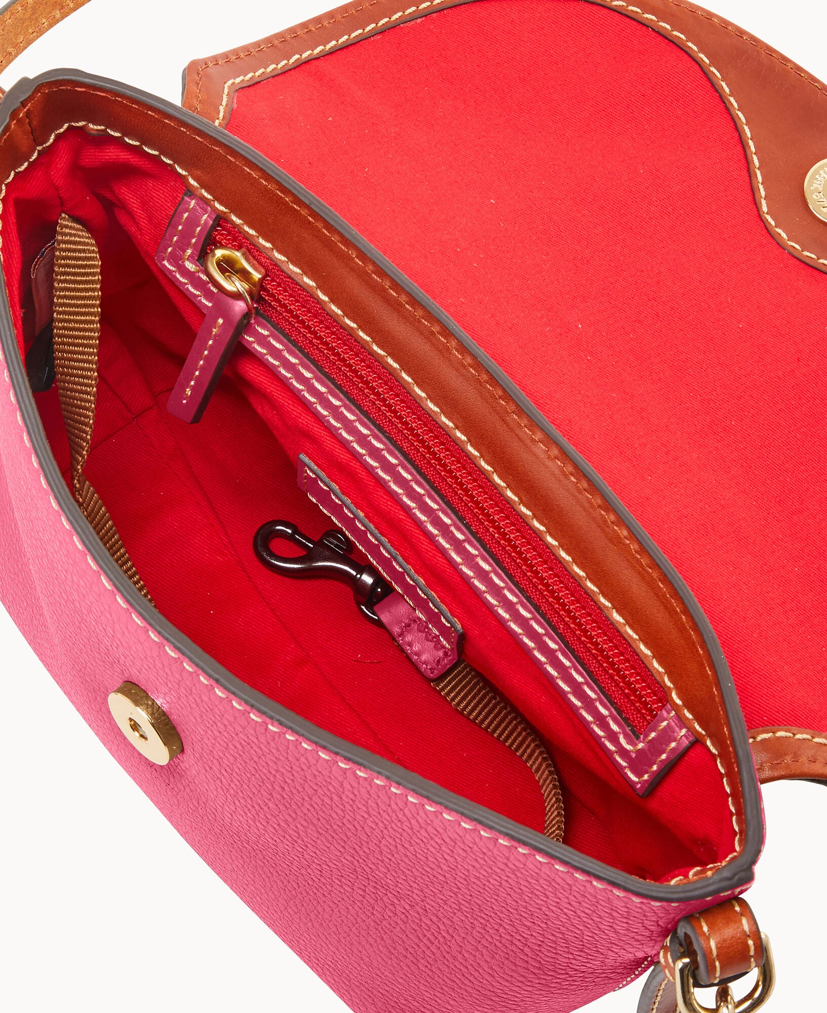 Pebble Grain Crossbody Saddle Bag - Image 19