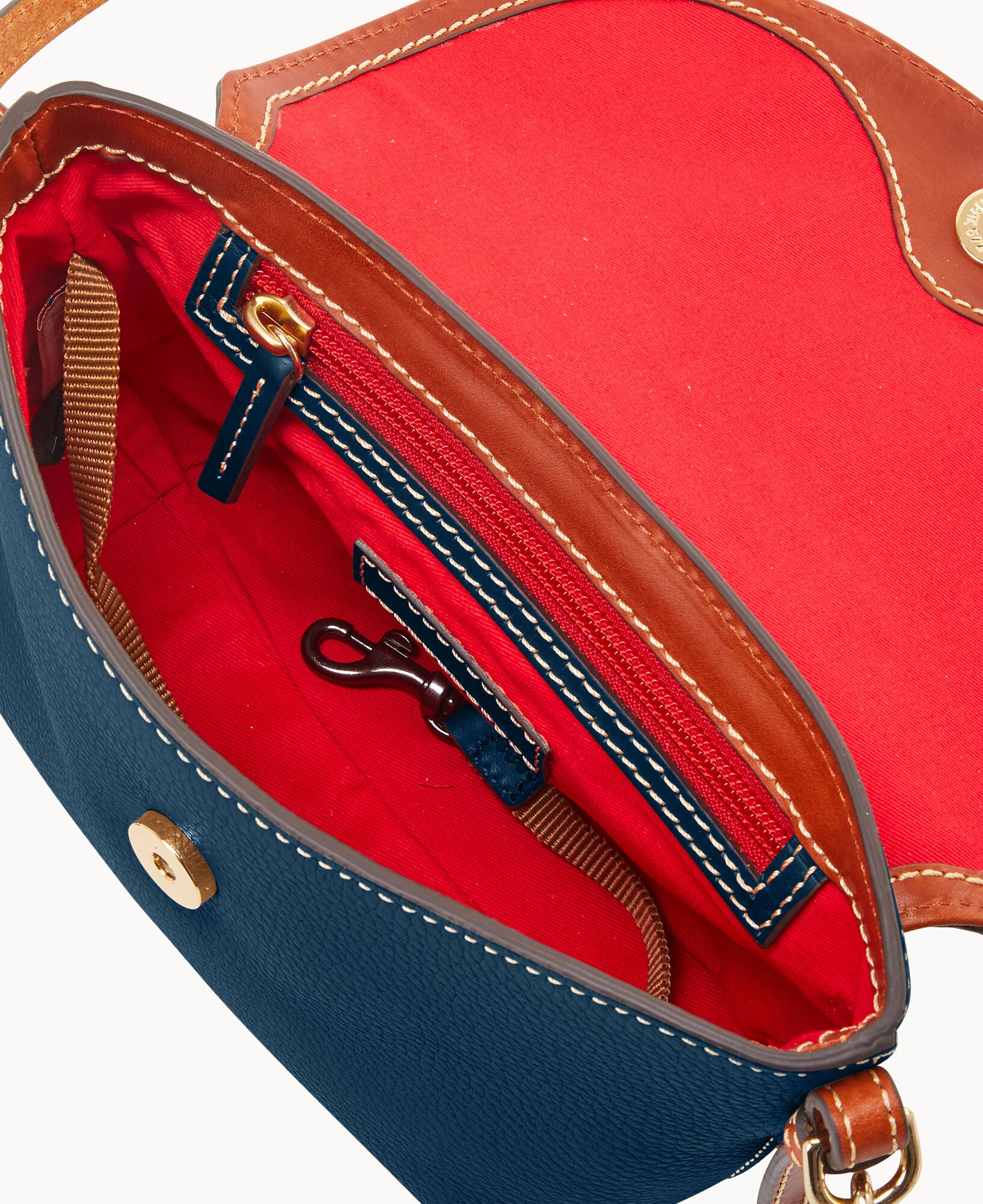 Pebble Grain Crossbody Saddle Bag - Image 23