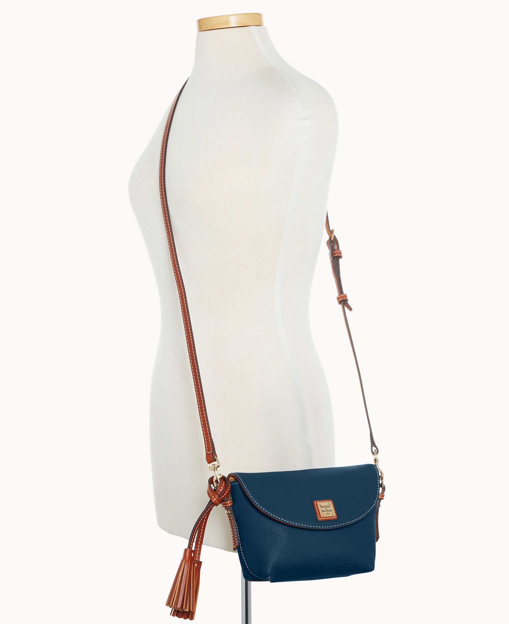 Pebble Grain Crossbody Saddle Bag - Image 24