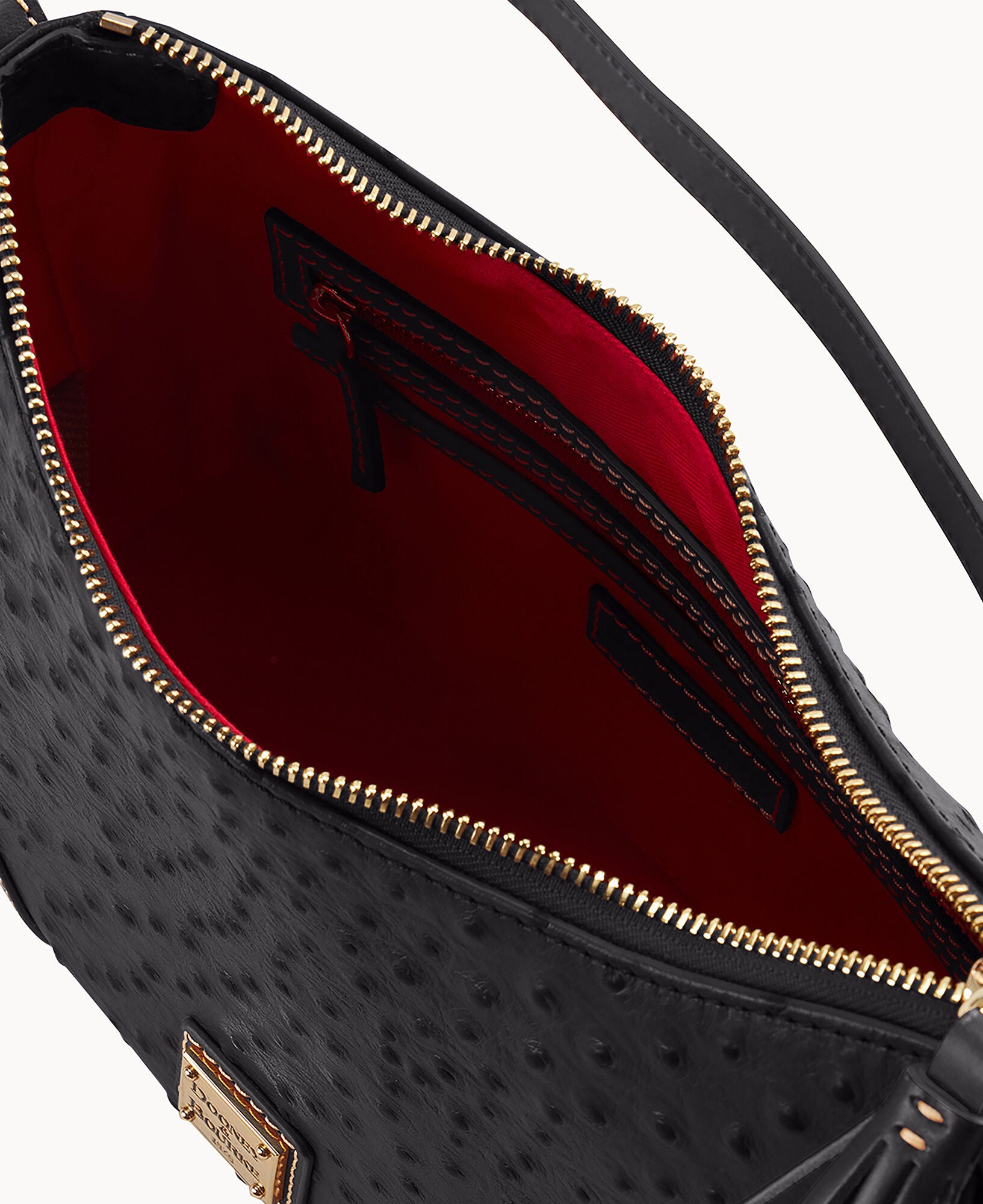 Ostrich Crossbody Hobo - Image 23