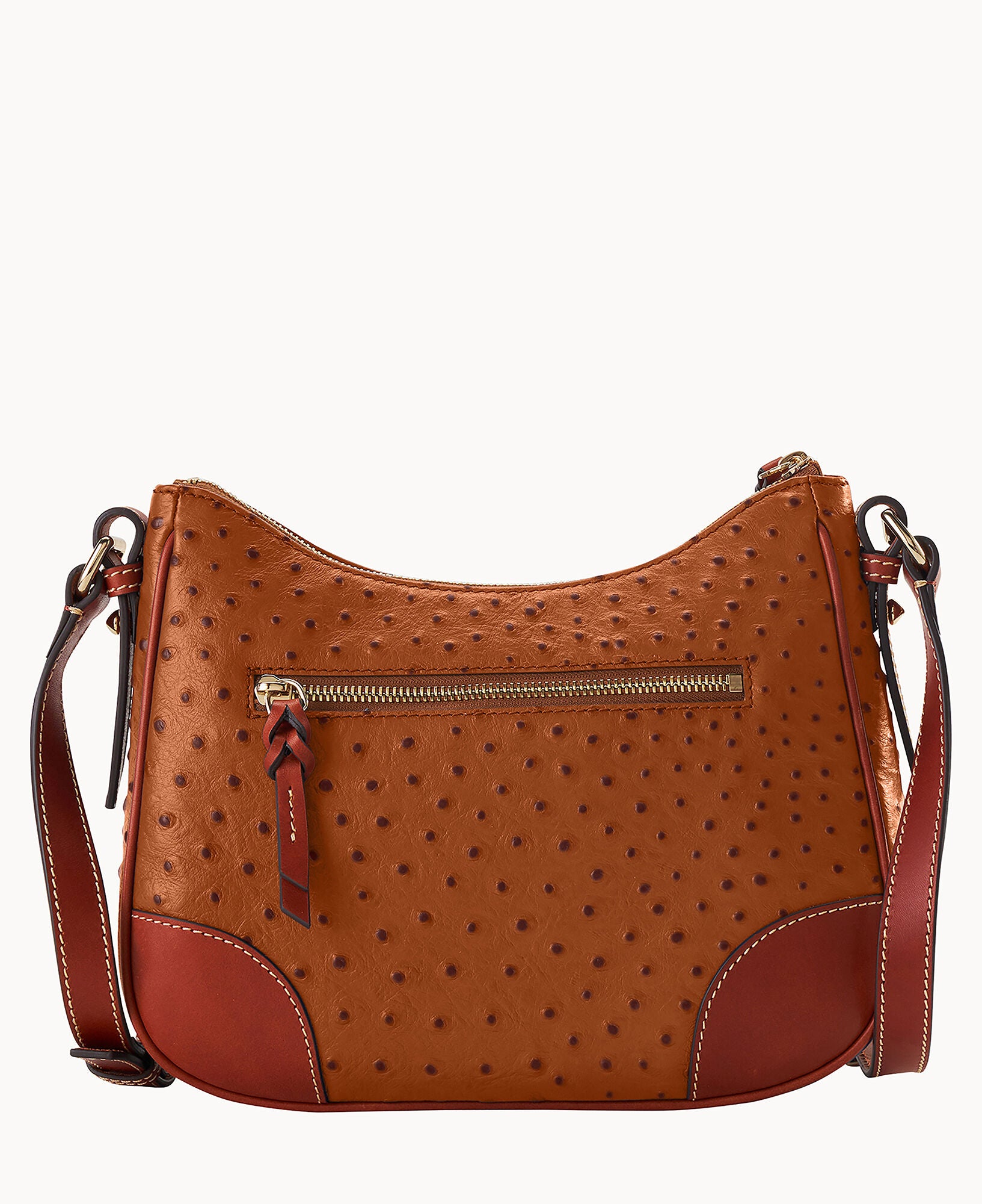Ostrich Crossbody Hobo - Image 14