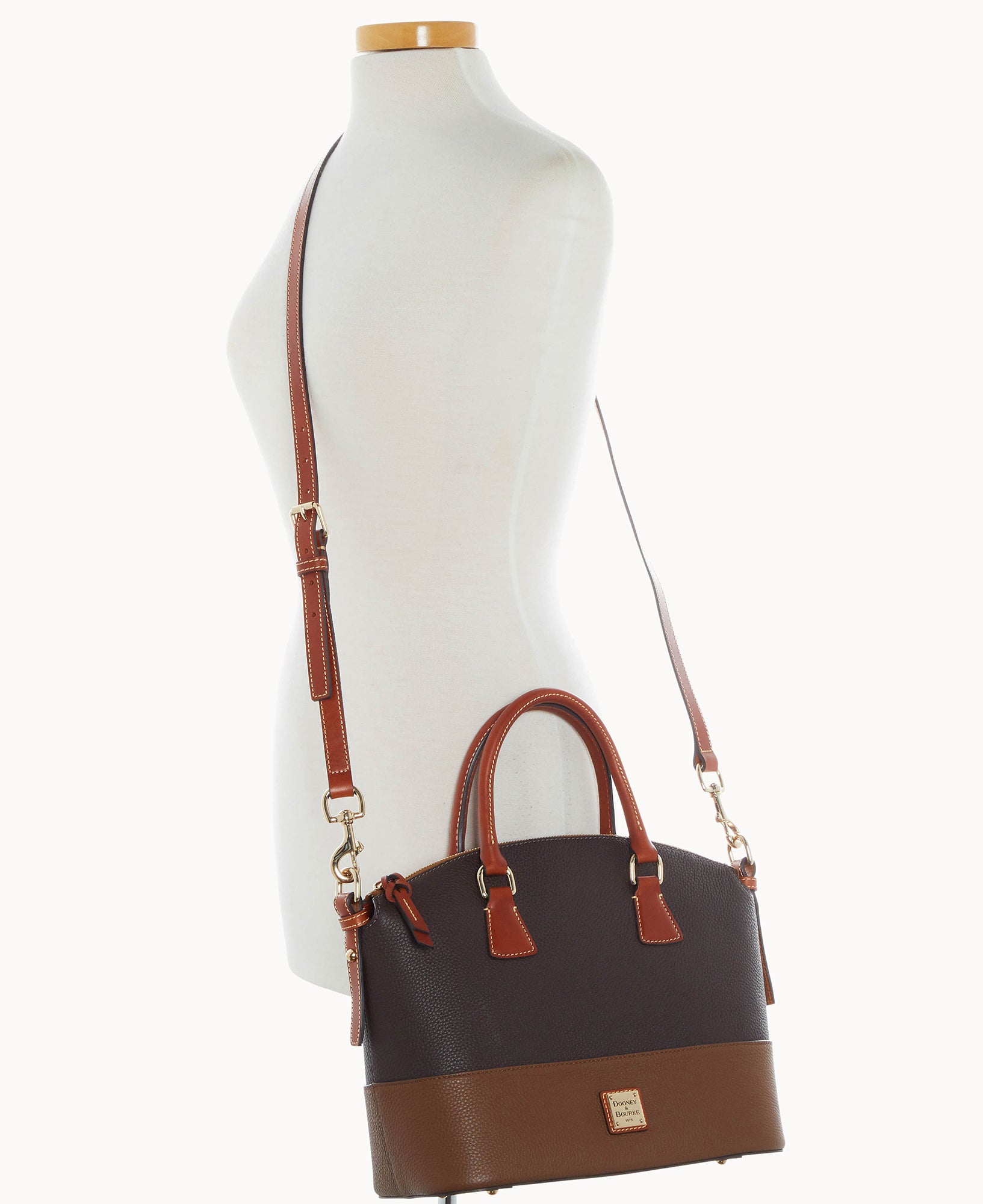 Pebble Color Block Domed Satchel - Image 5