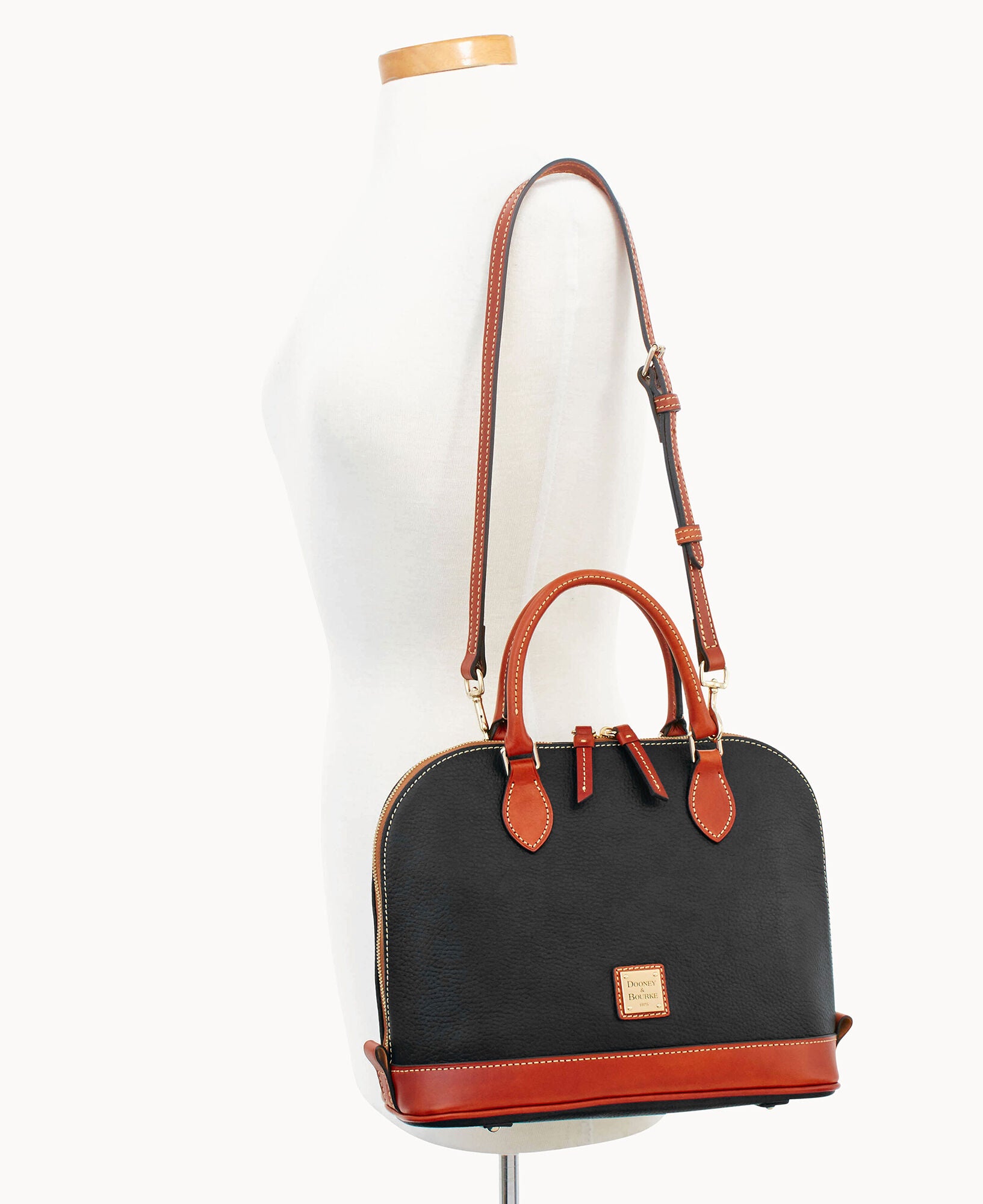 Pebble Grain Zip Zip Satchel - Image 10