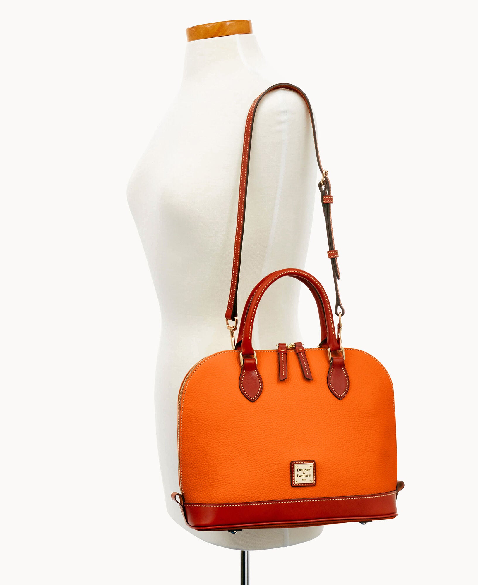 Pebble Grain Zip Zip Satchel - Image 20