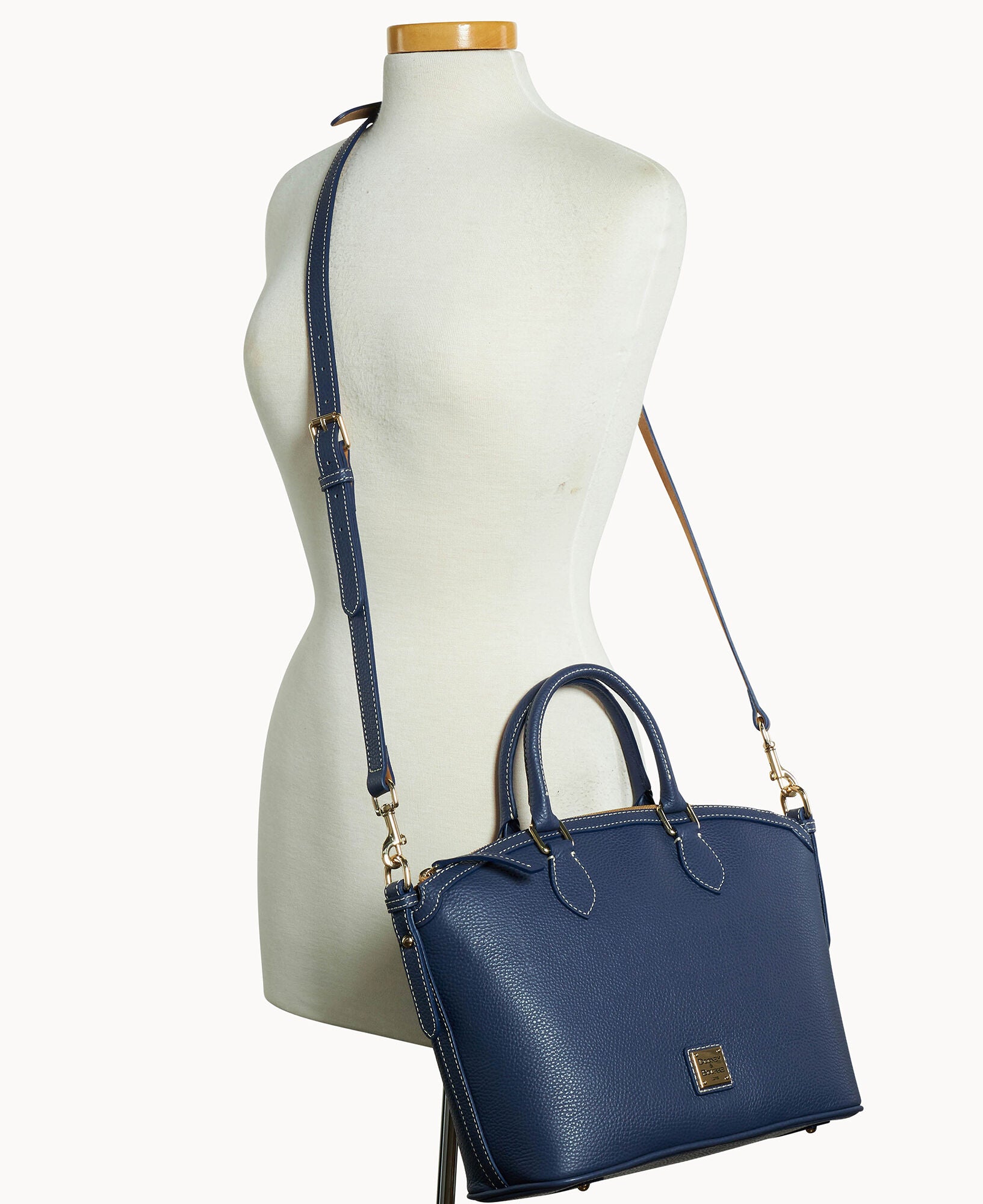 Lucca Leather Domed Satchel - Image 12