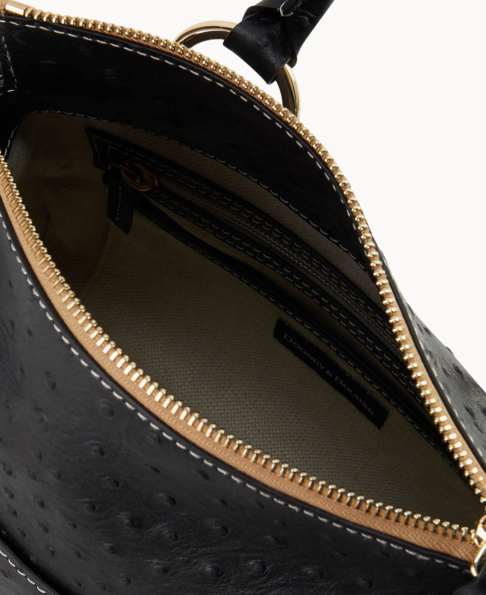 Ostrich Satchel With Pocket - Image 13