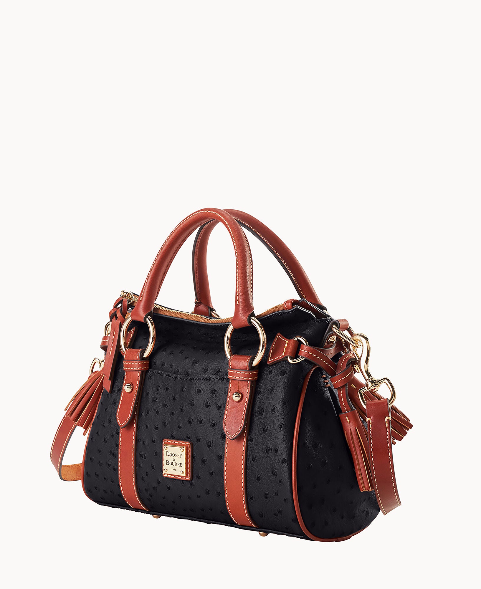 Ostrich Satchel With Pocket - Image 30