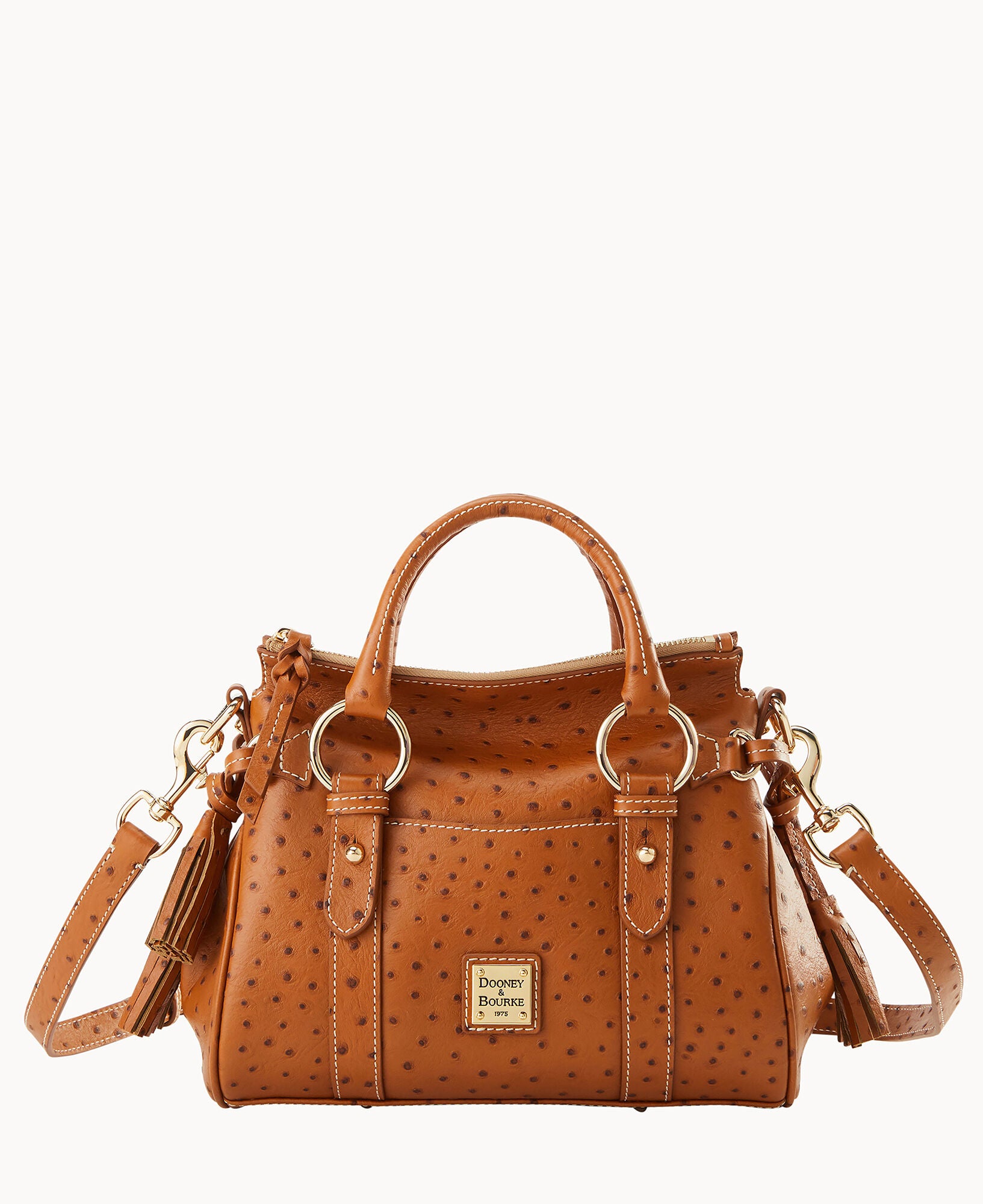 Ostrich Satchel With Pocket - Image 6