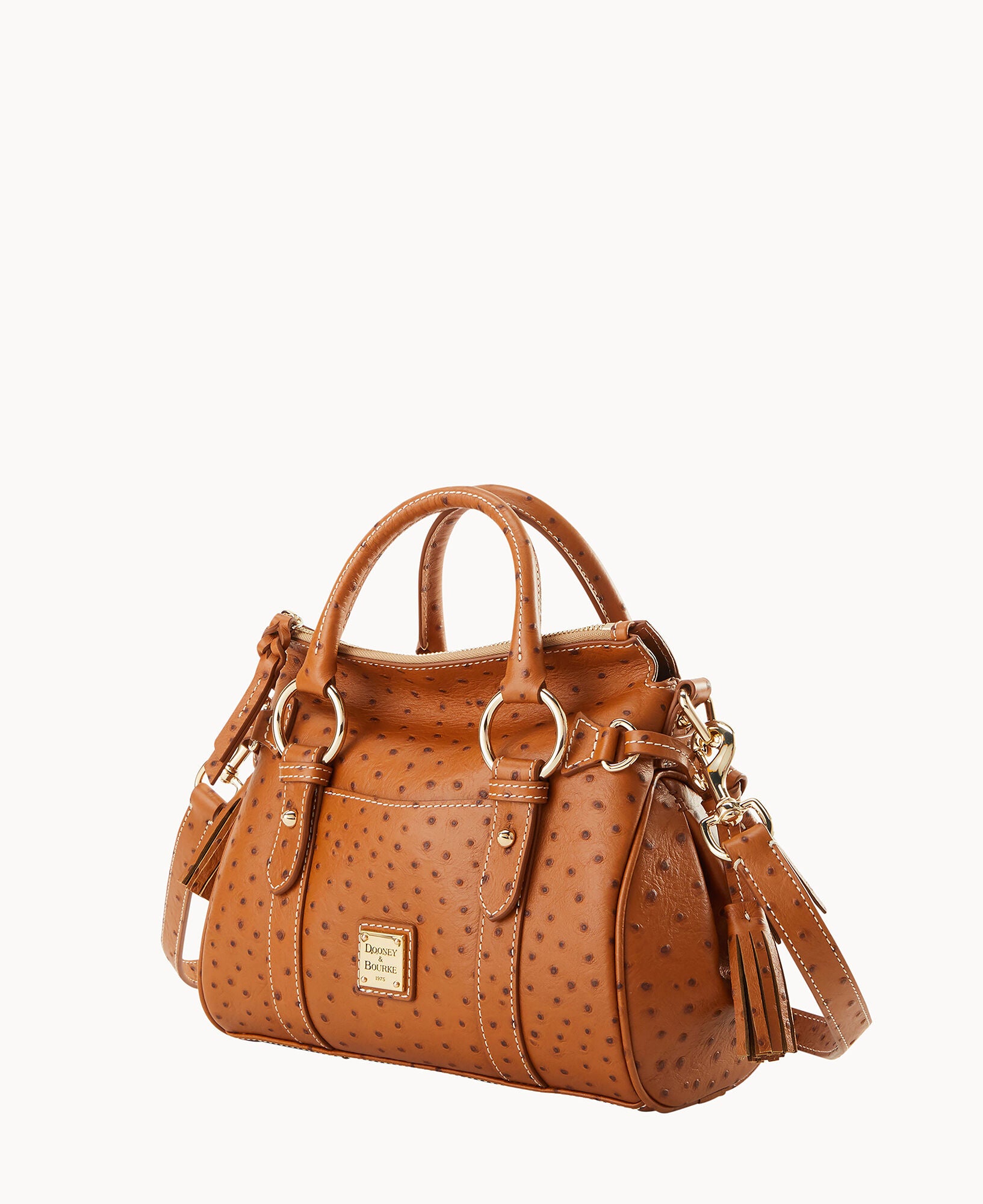 Ostrich Satchel With Pocket - Image 7