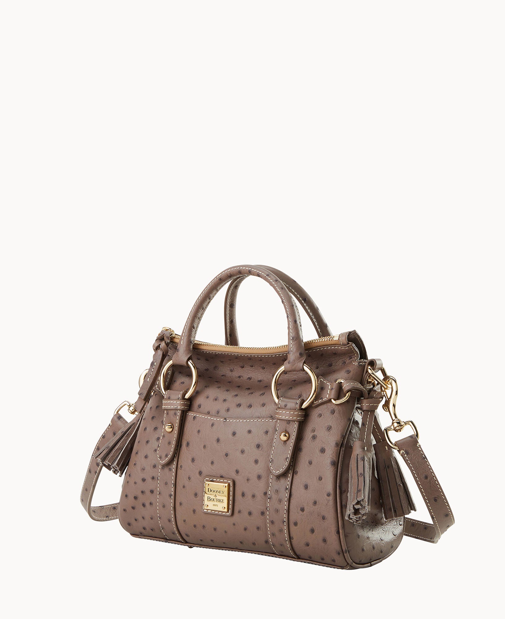 Ostrich Satchel With Pocket - Image 22