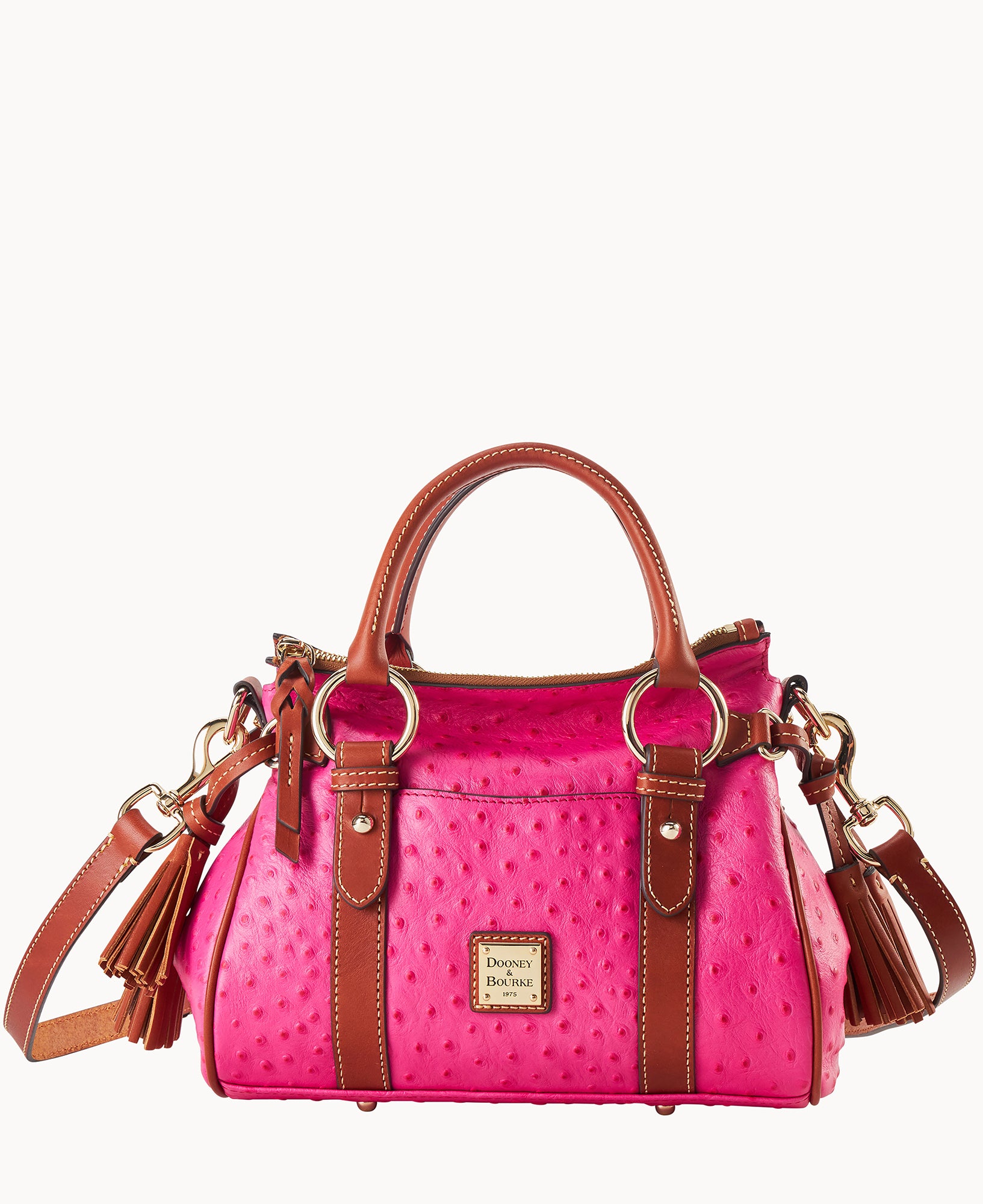 Ostrich Satchel With Pocket - Image 5