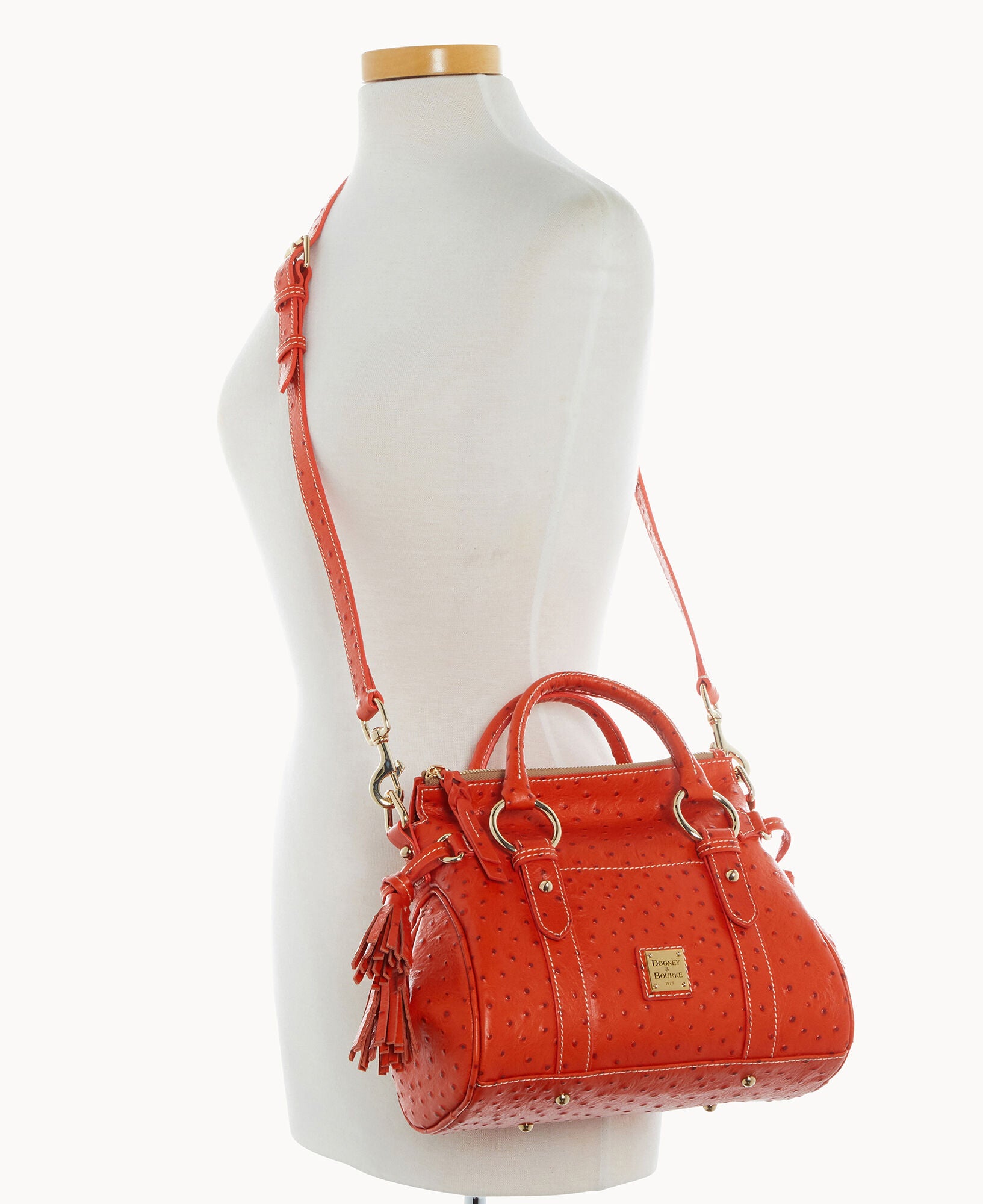 Ostrich Satchel With Pocket - Image 5