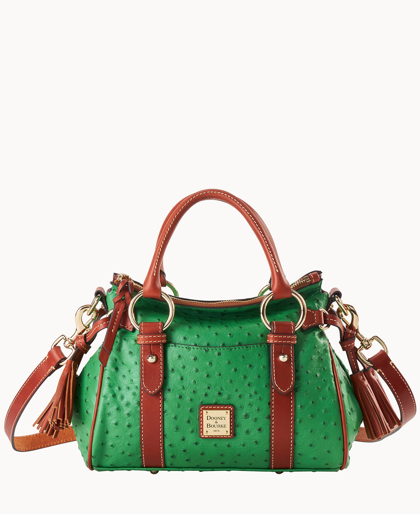 Ostrich Satchel With Pocket - Image 9