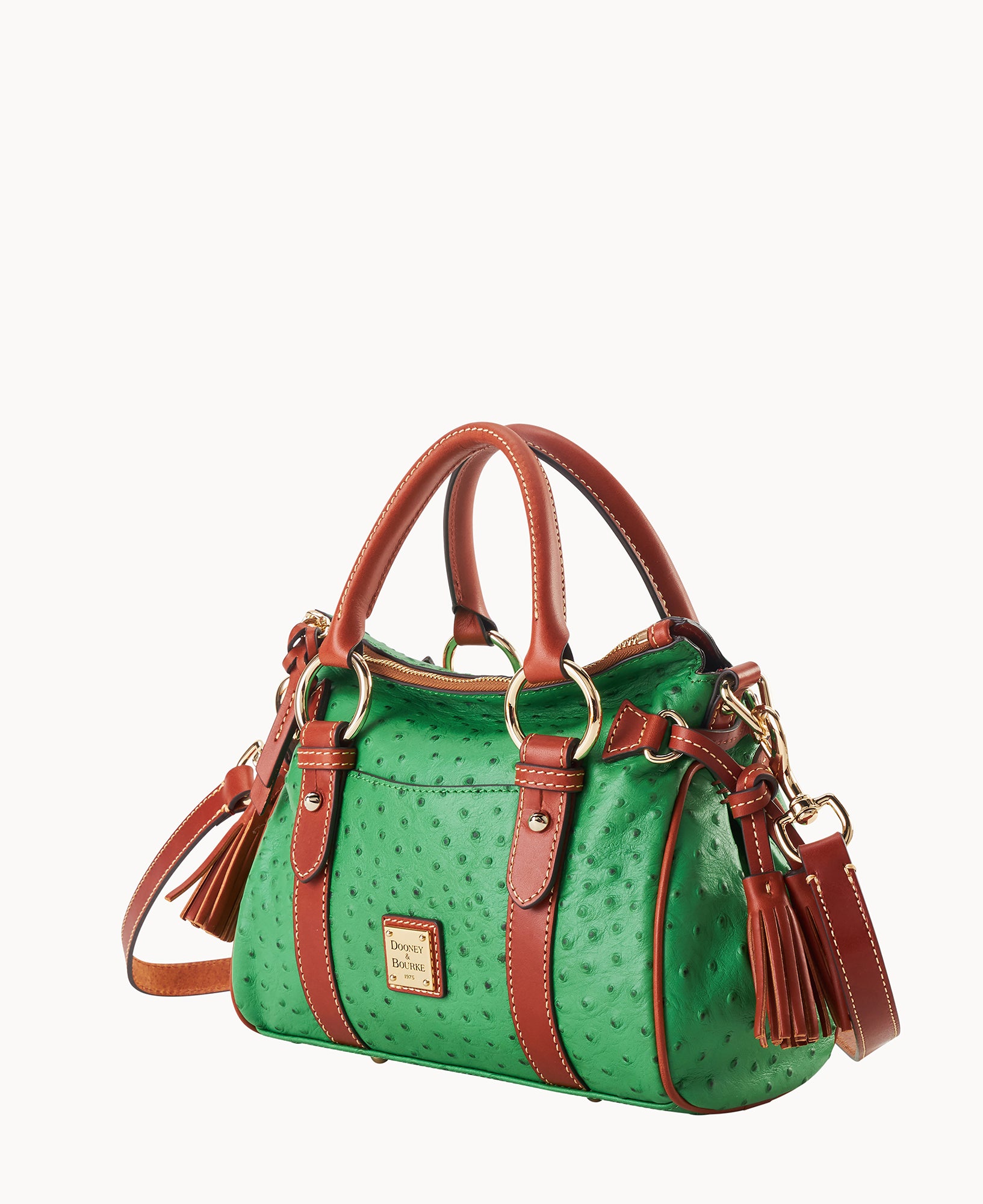 Ostrich Satchel With Pocket - Image 10