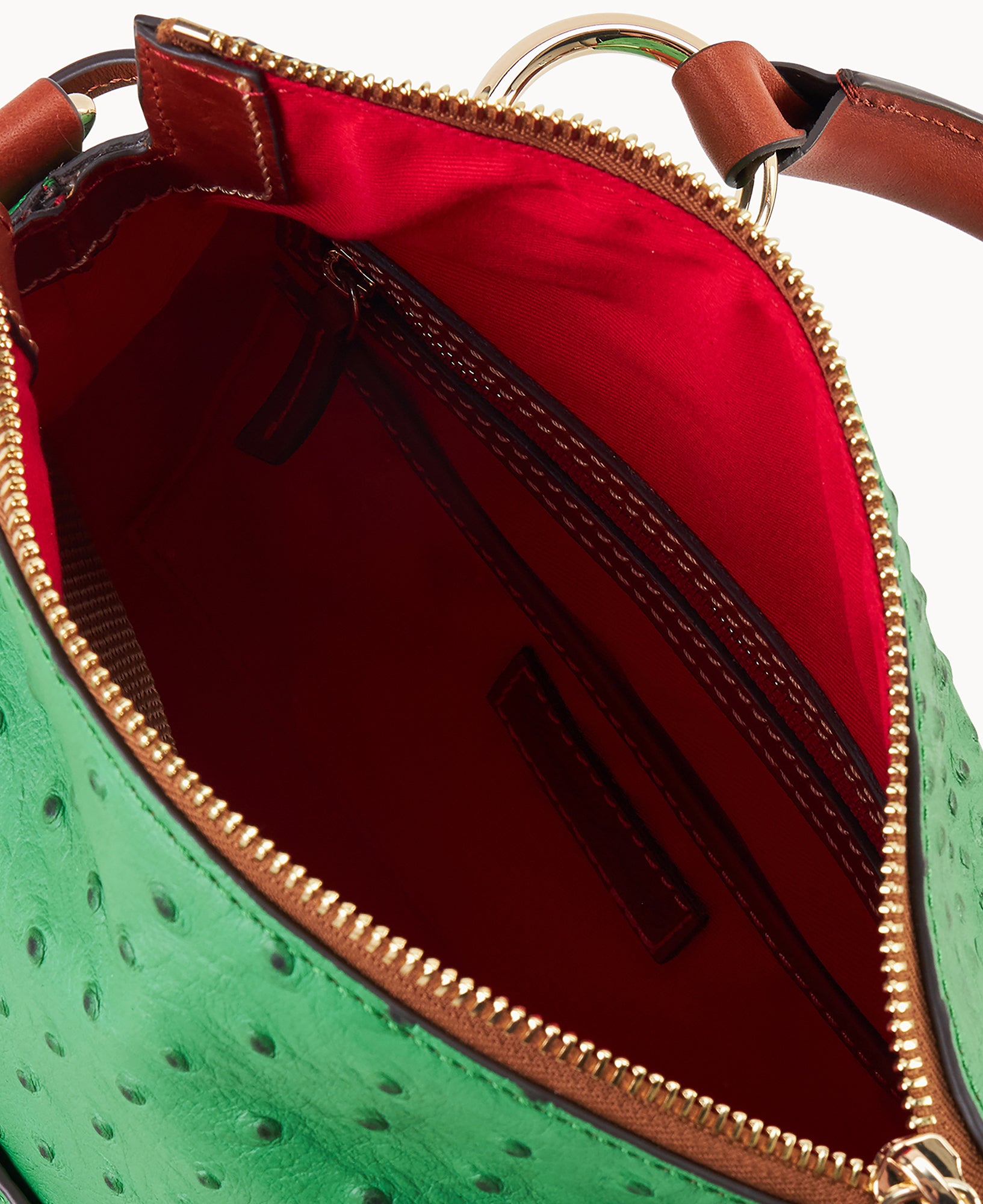 Ostrich Satchel With Pocket - Image 11