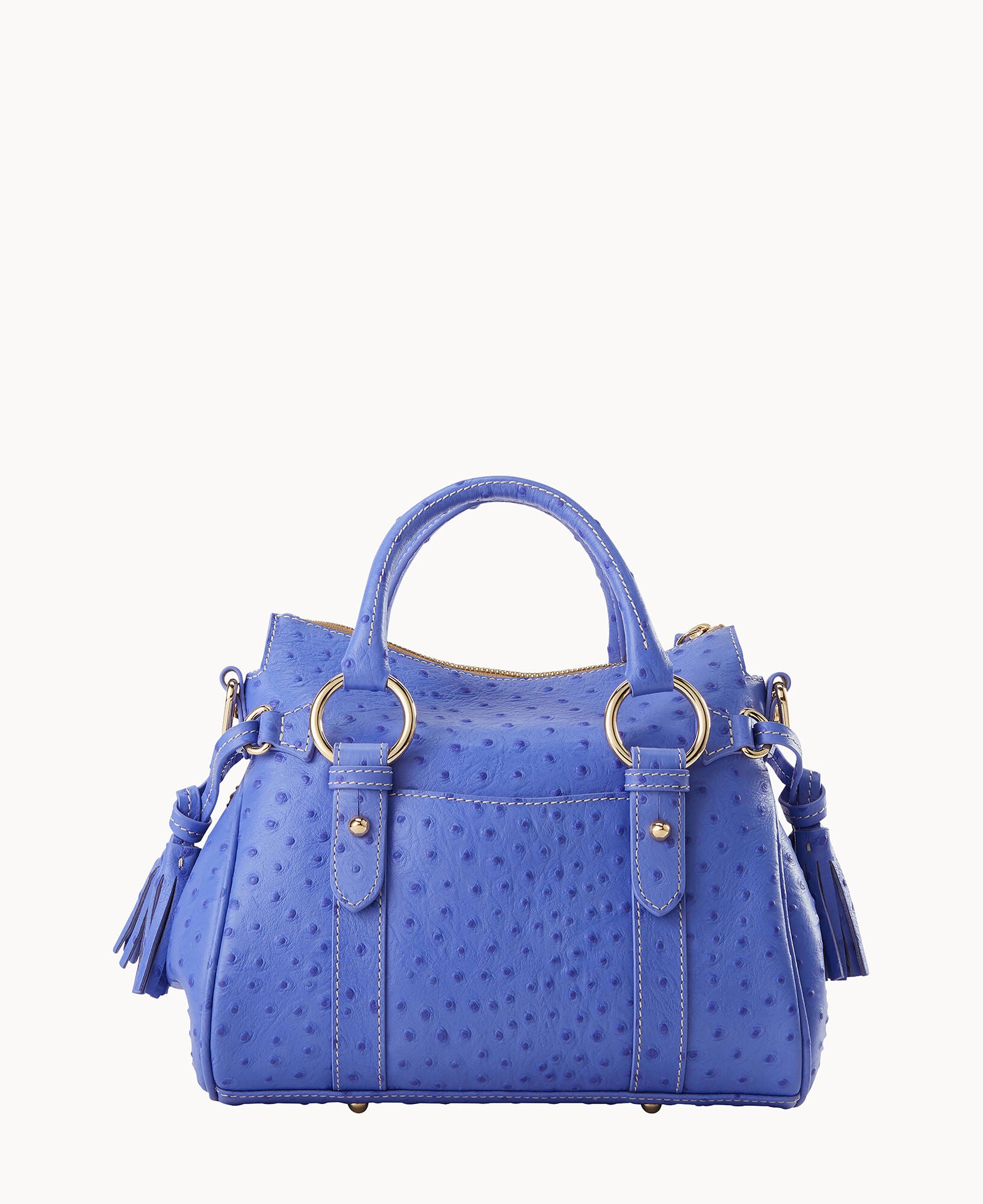 Ostrich Satchel With Pocket - Image 19