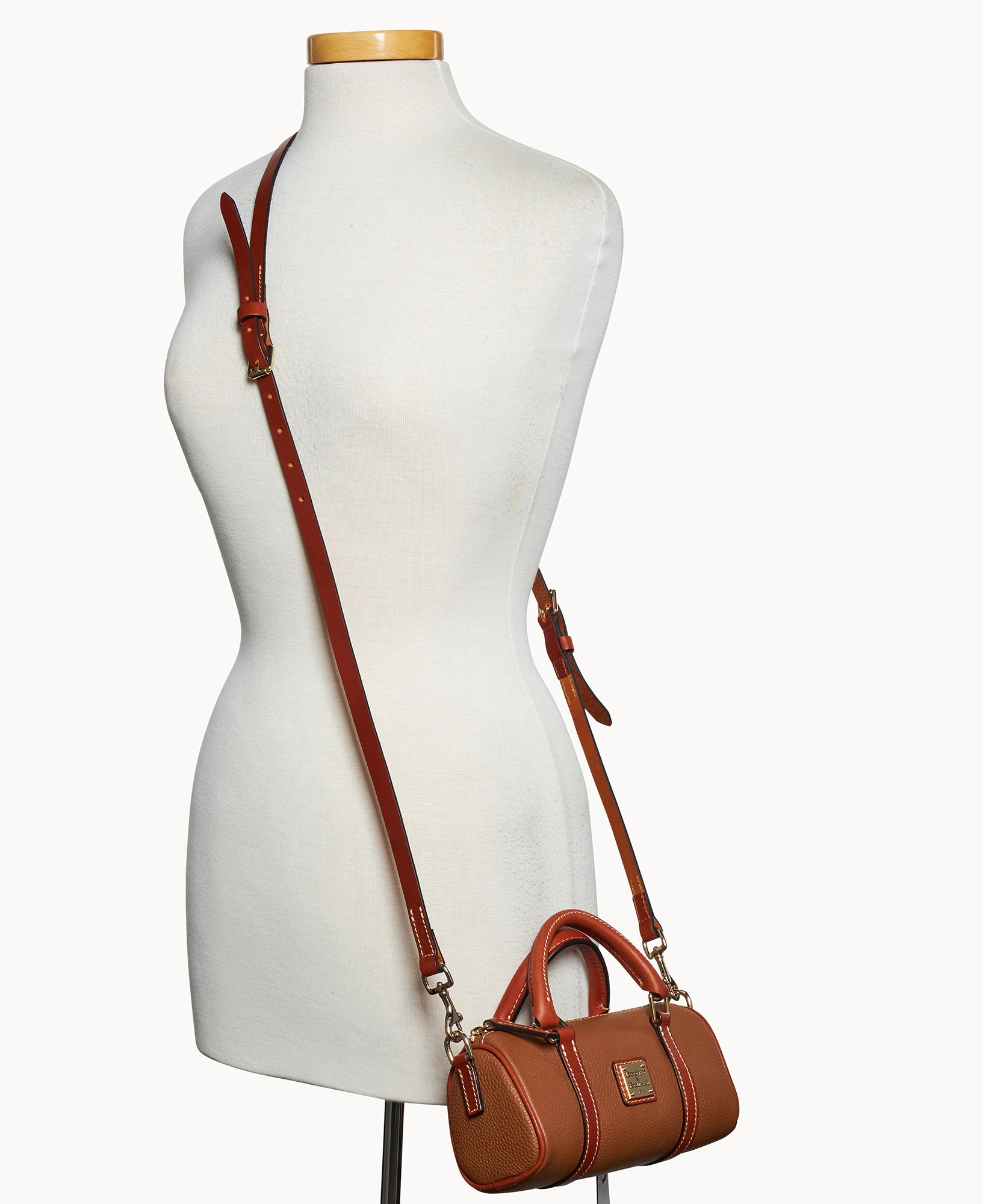 Pebble Grain Crossbody Barrel Satchel 20 - Image 16