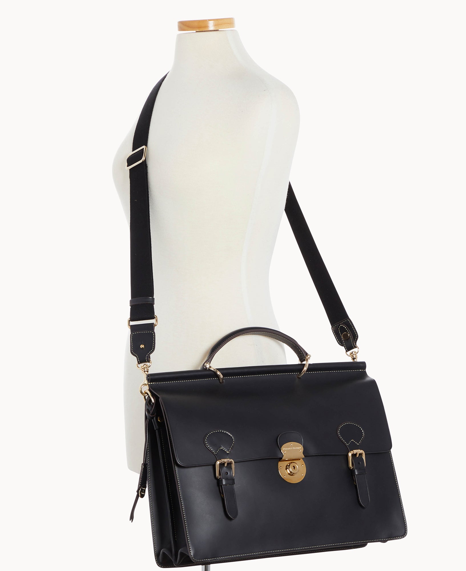 Alto Double Gusset Buckle Briefcase - Image 10