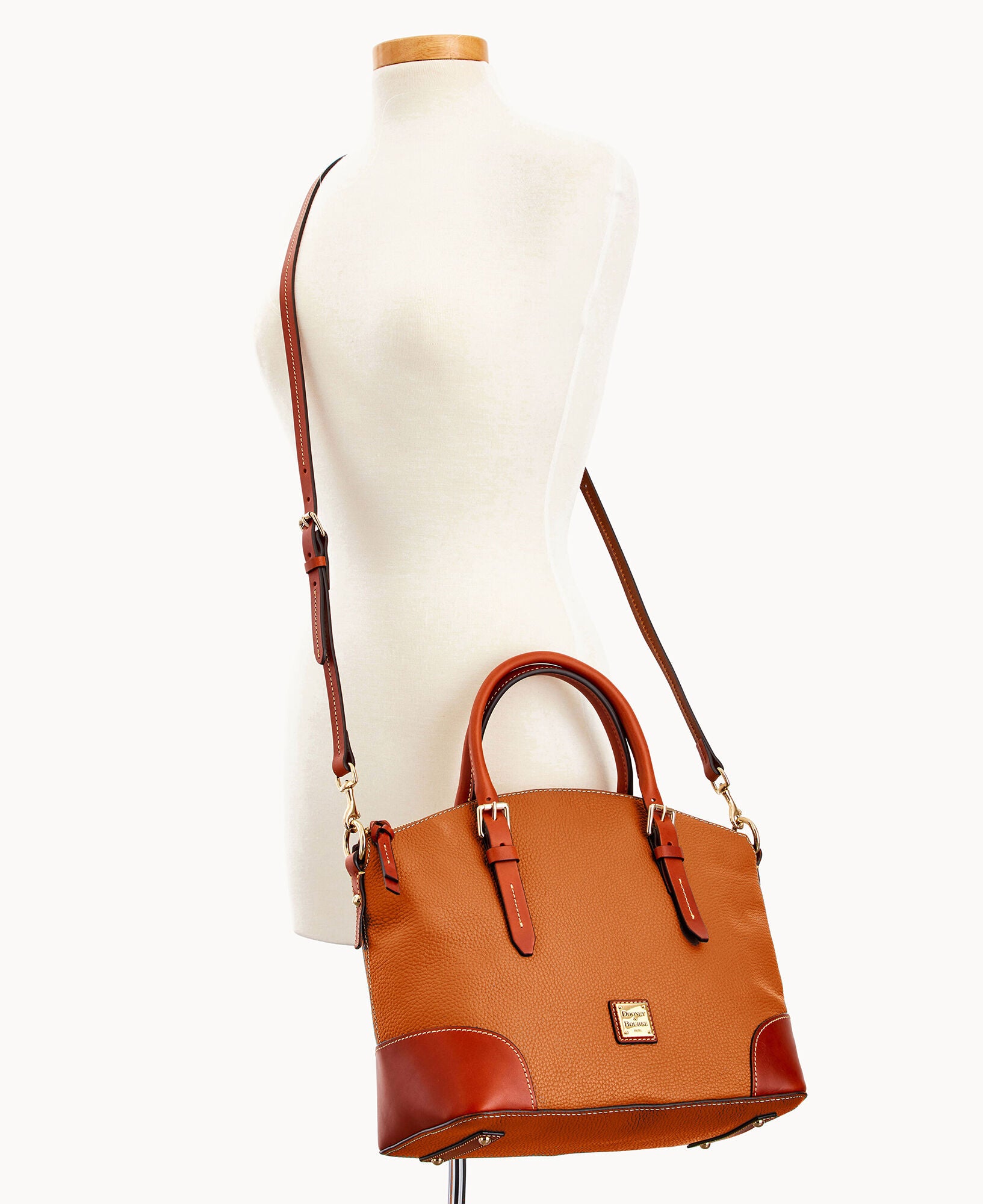Pebble Grain Domed Satchel - Image 10