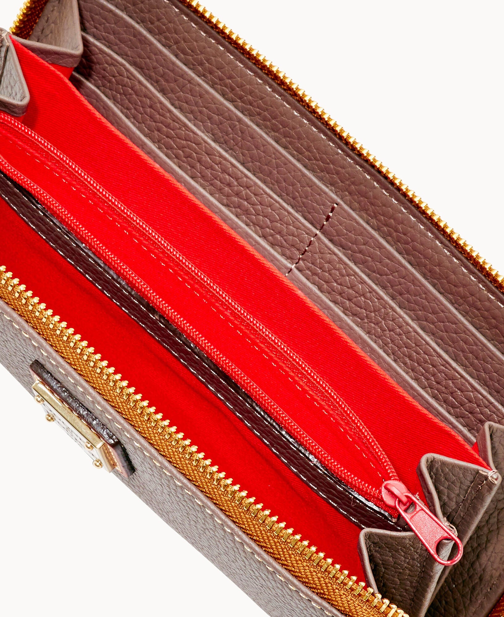 Pebble Grain Large Zip Around Wristlet - Image 24