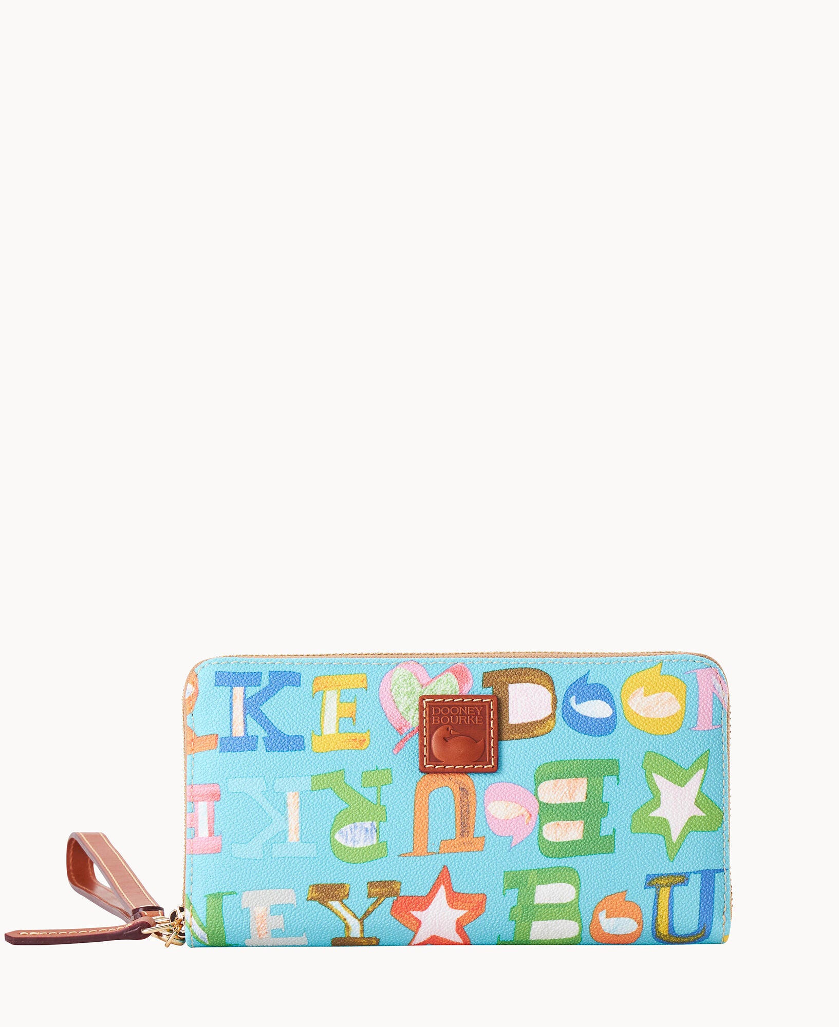 Doodle II Coated Cotton Large Zip Around Wristlet - Image 10