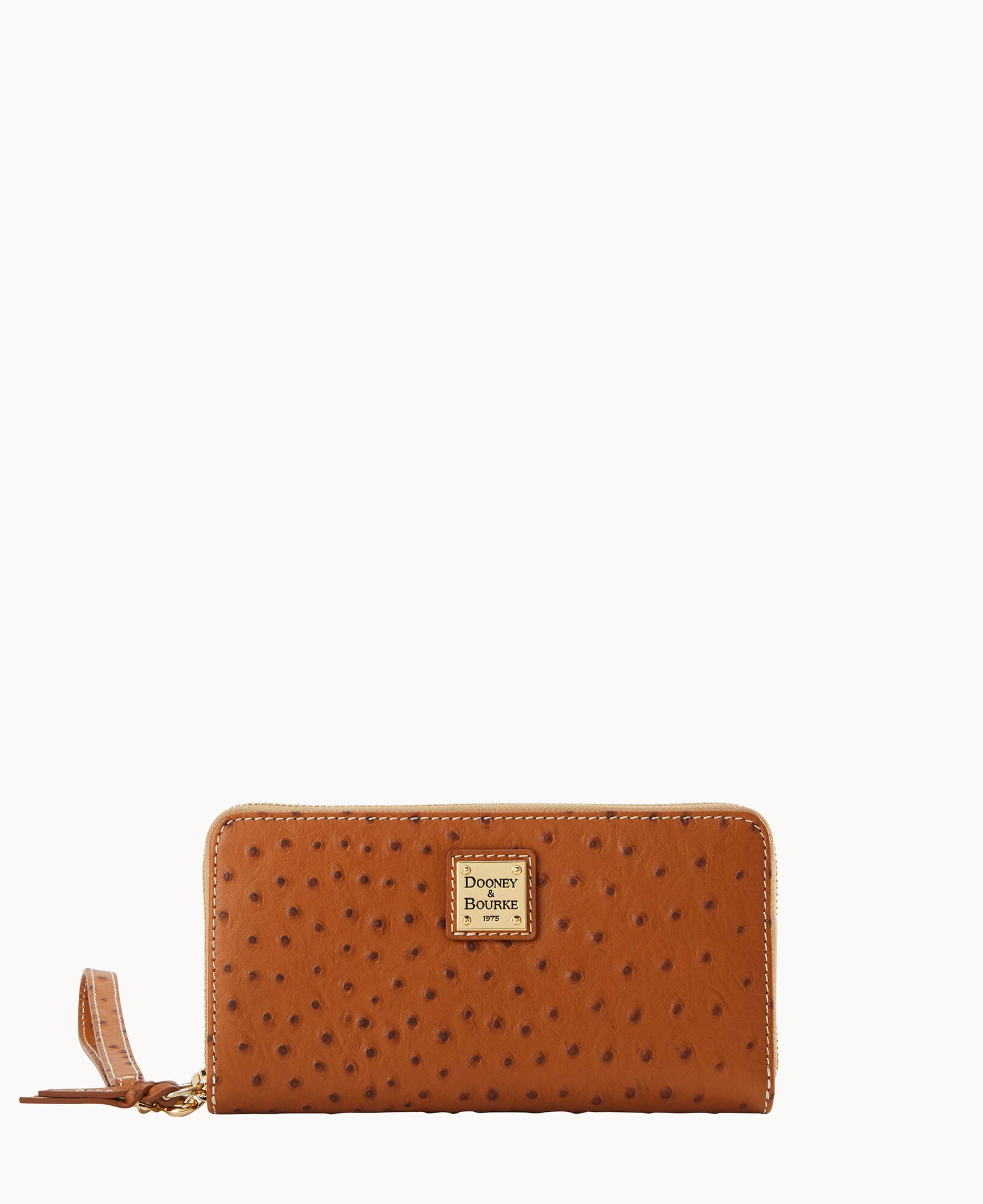 Ostrich Large Zip Around Wristlet - Image 7