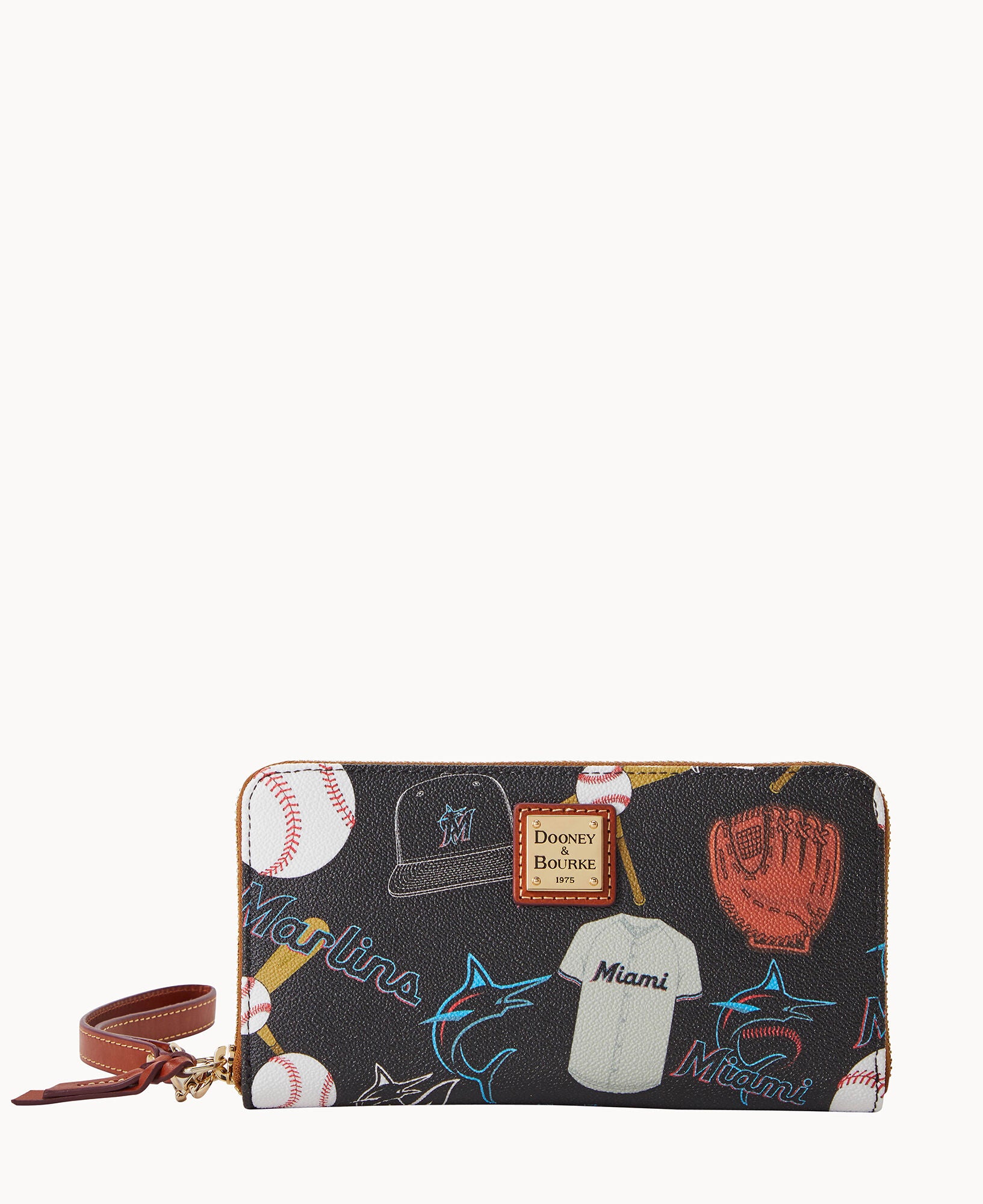 MLB Marlins Large Zip Around Wristlet - Image 4