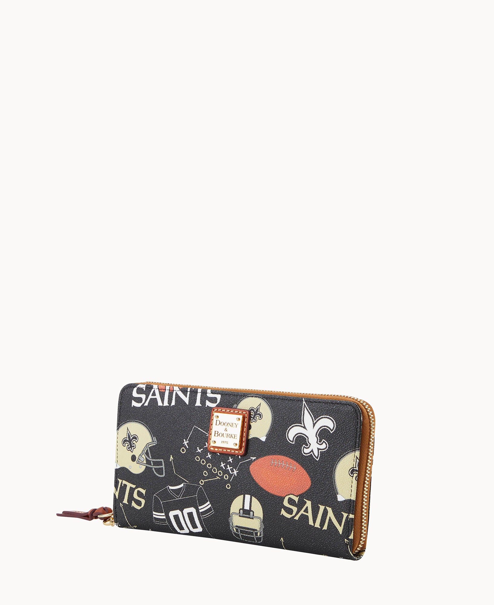 NFL Saints Large Zip Around Wristlet - Image 2