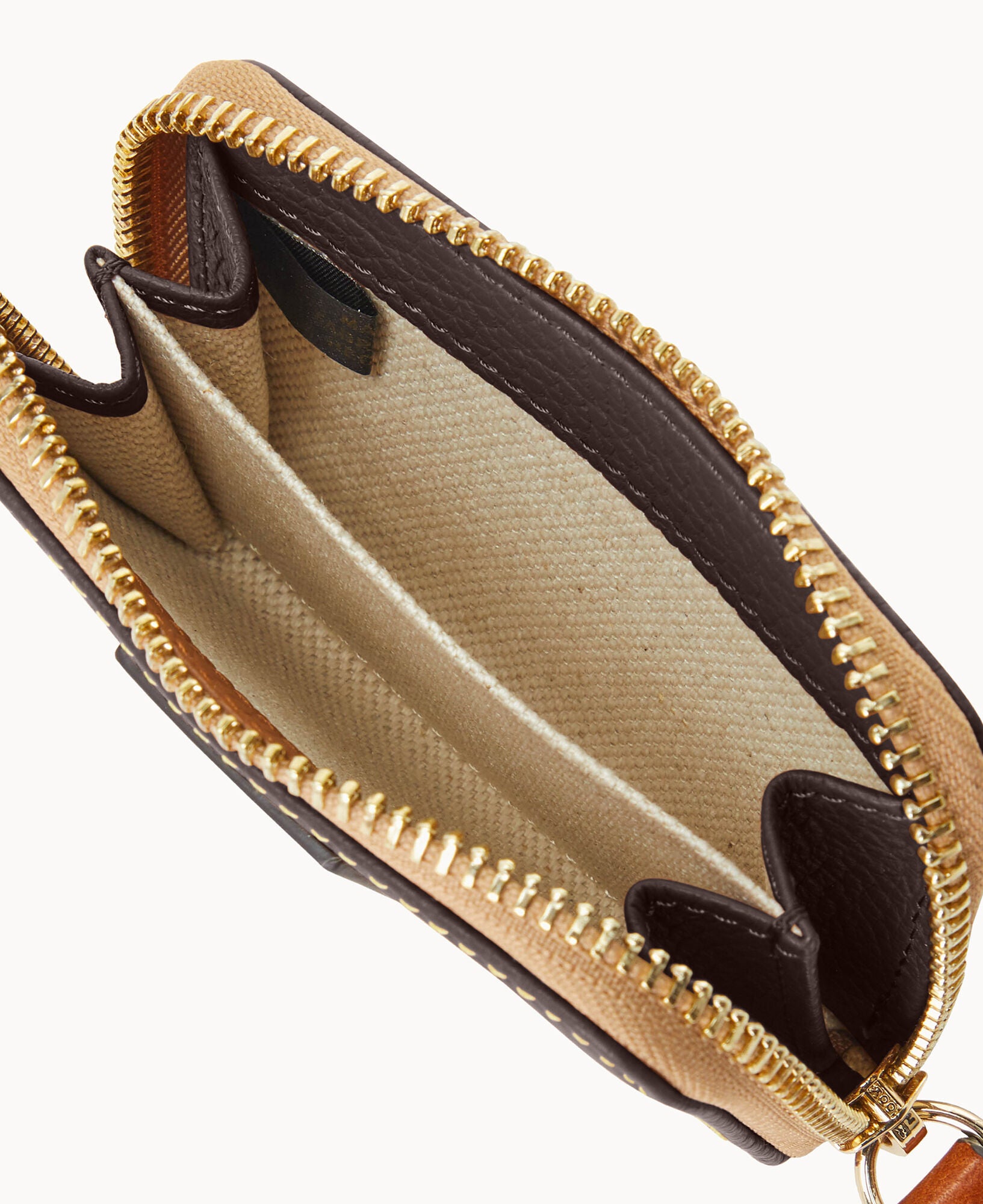 Pebble Grain Zip Around Credit Card Case - Image 6