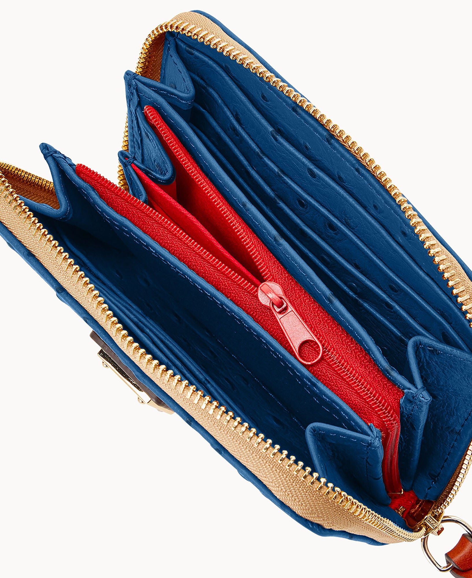 Ostrich Medium Zip Around Wallet - Image 9